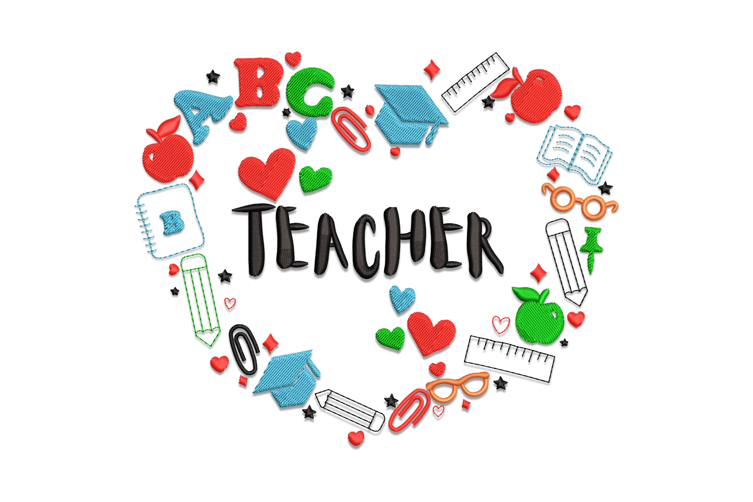 Teachers' Day Embroidery Design