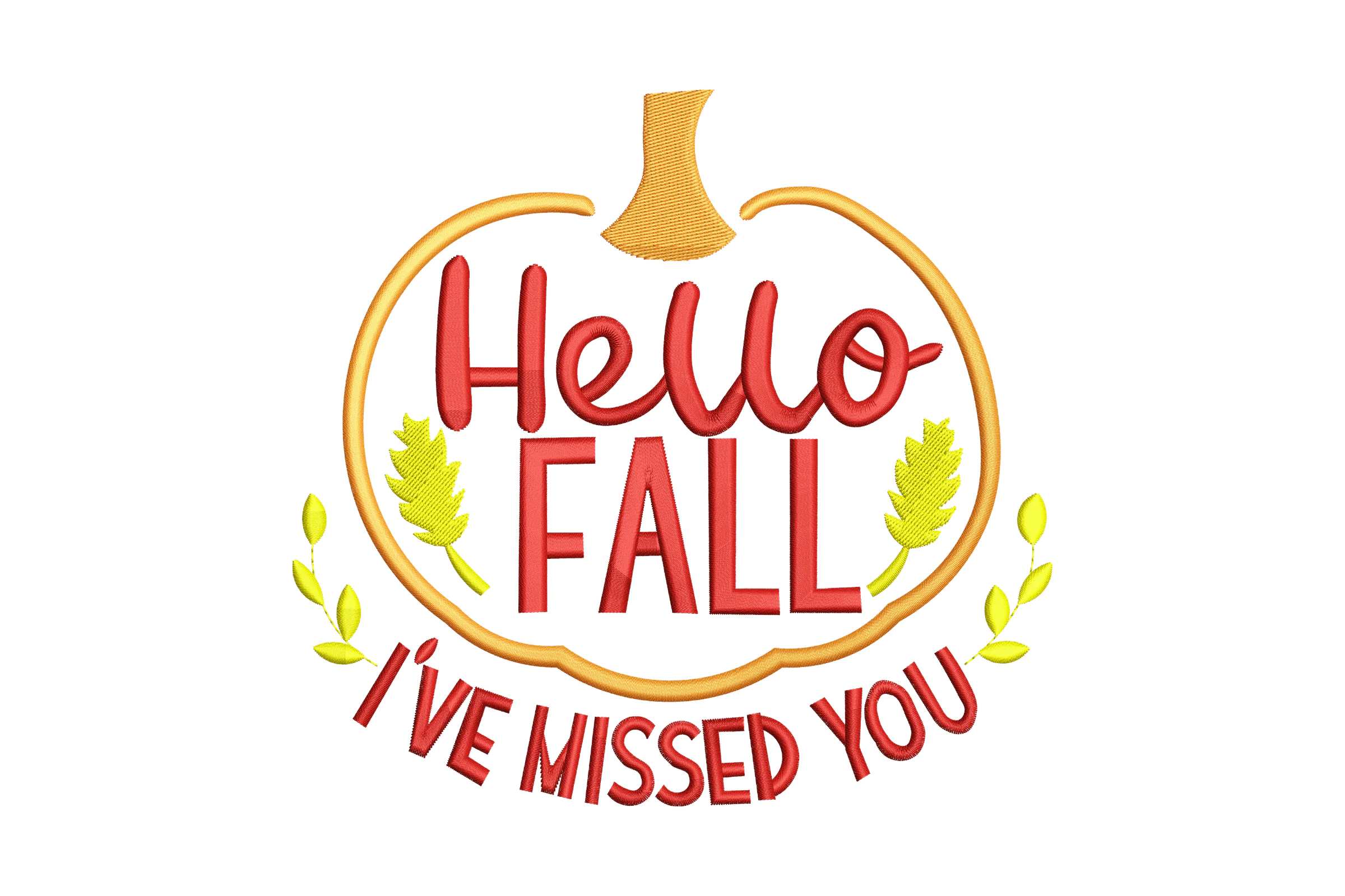 Hello Fall Digital Embroidery File