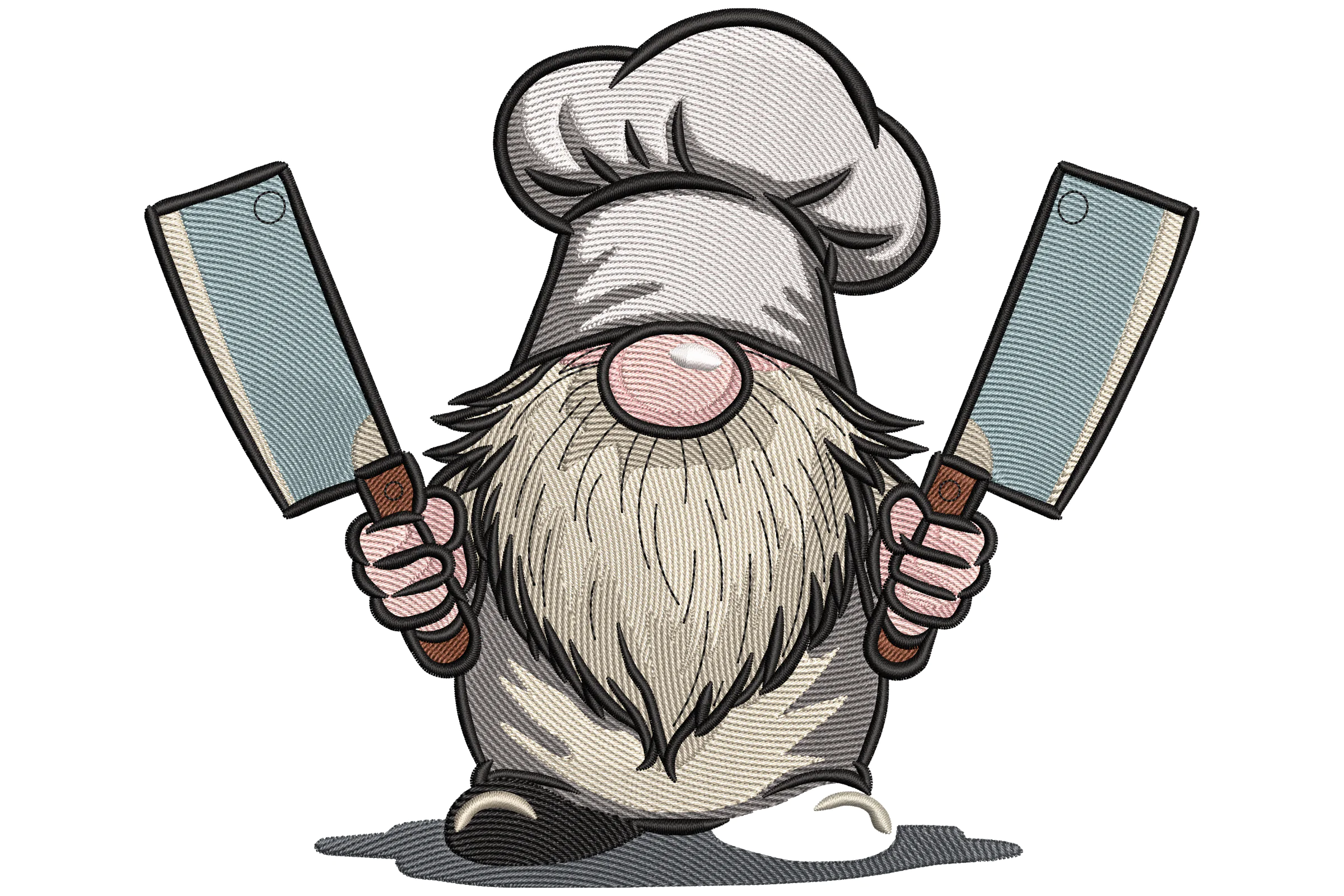 Chef Gnome Machine Embroidery Design
