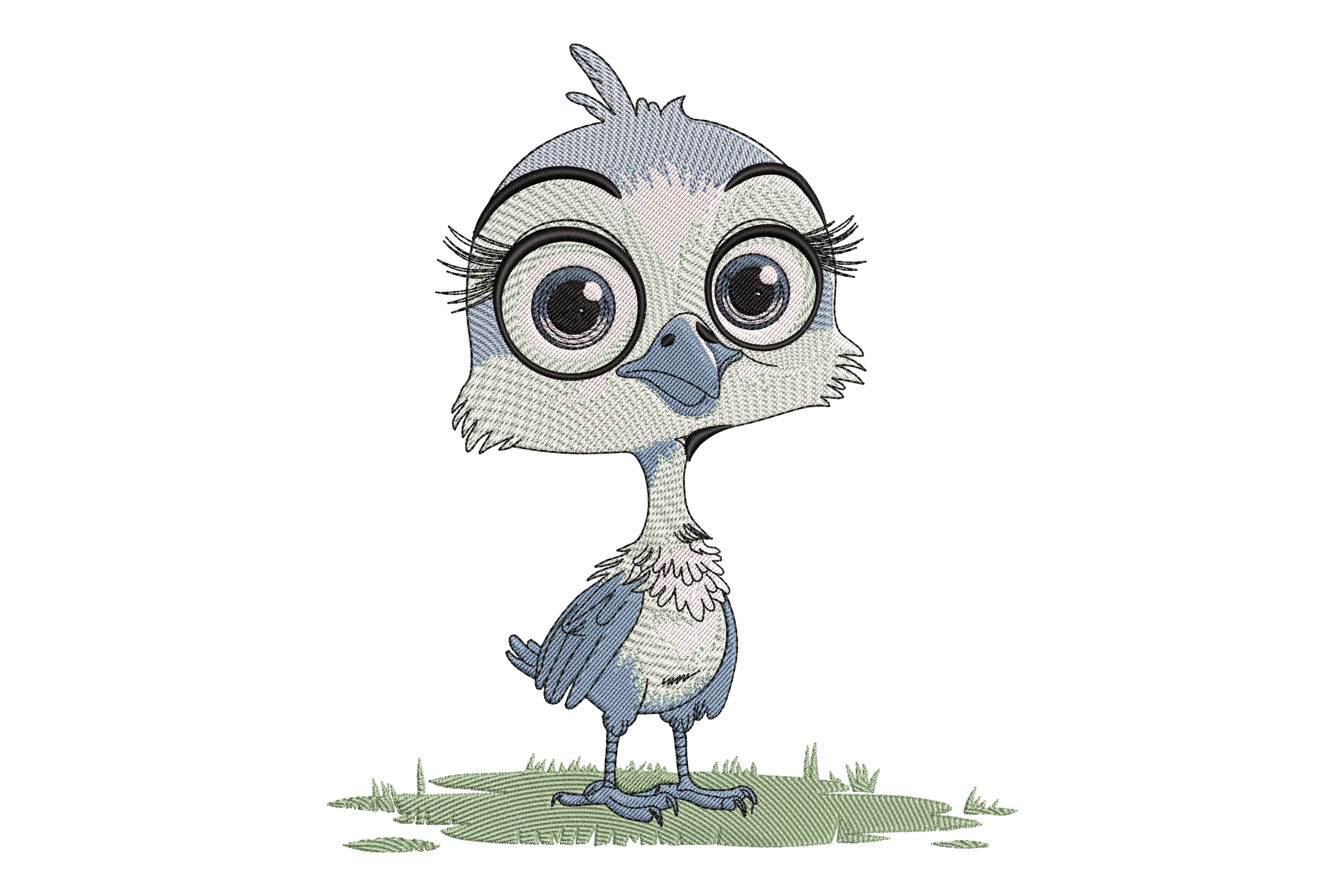 Cute Bluebird Embroidery Design