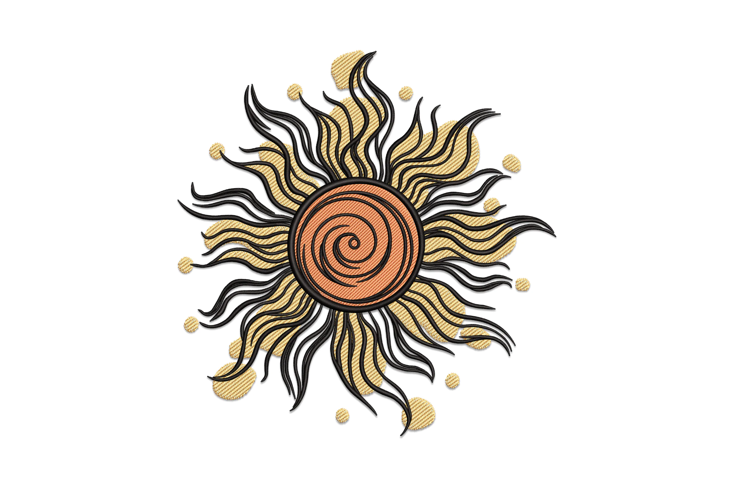 Sun Frame Machine Embroidery Design