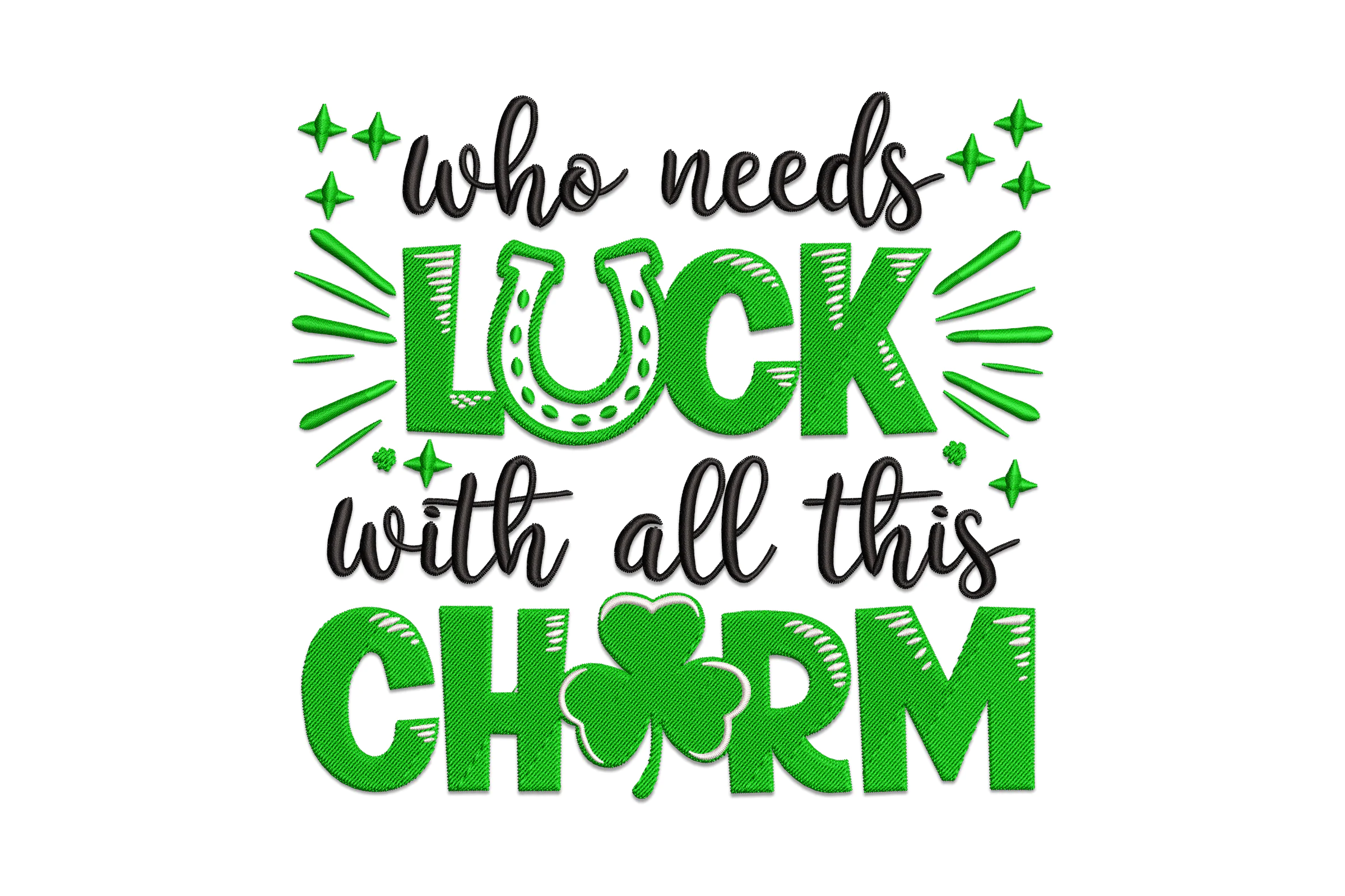 St. Patrick's Day Quote Embroidery Design