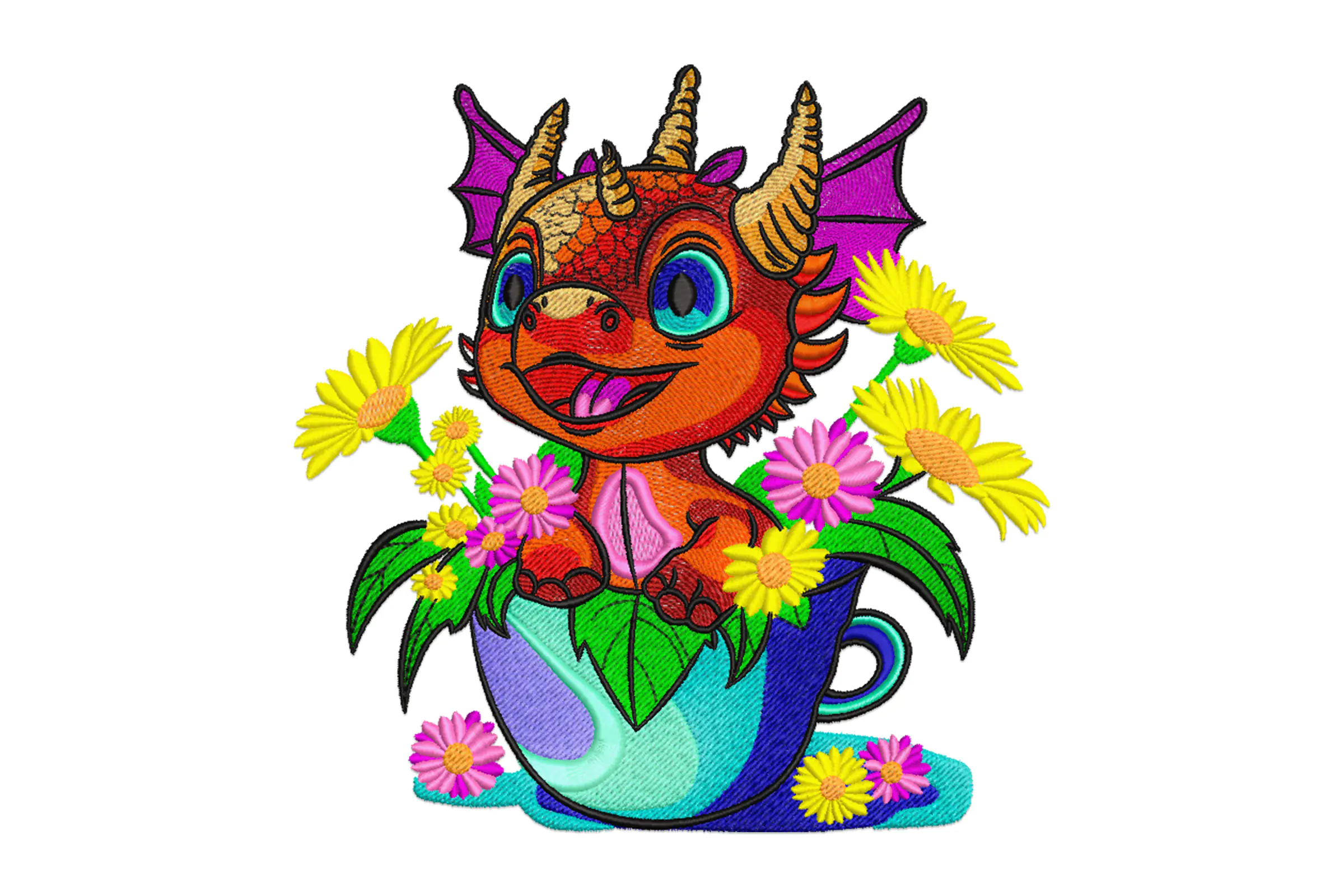 Xmas  Baby Dragon Embroidery Design