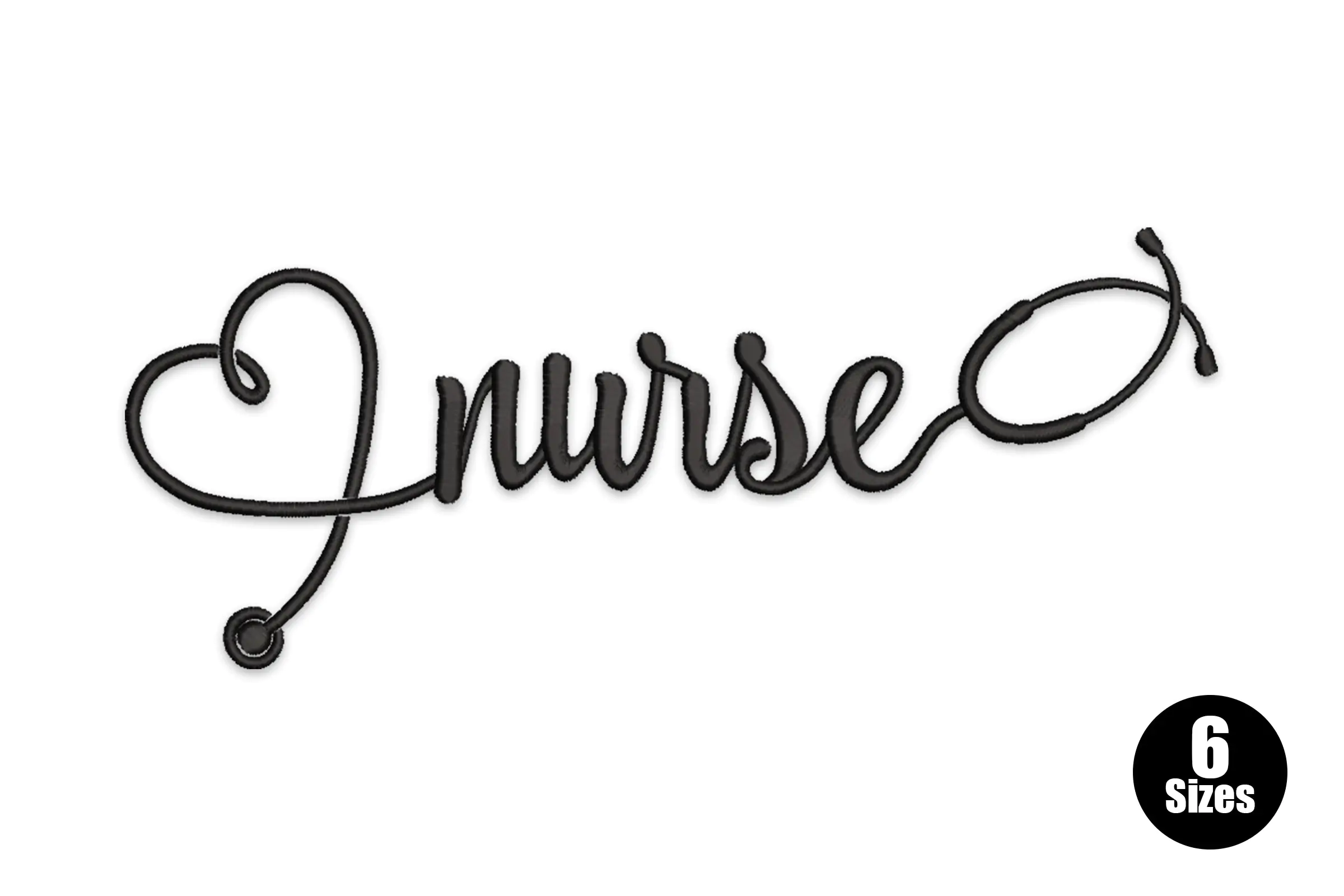 Nurse Stethoscope Embroidery Design