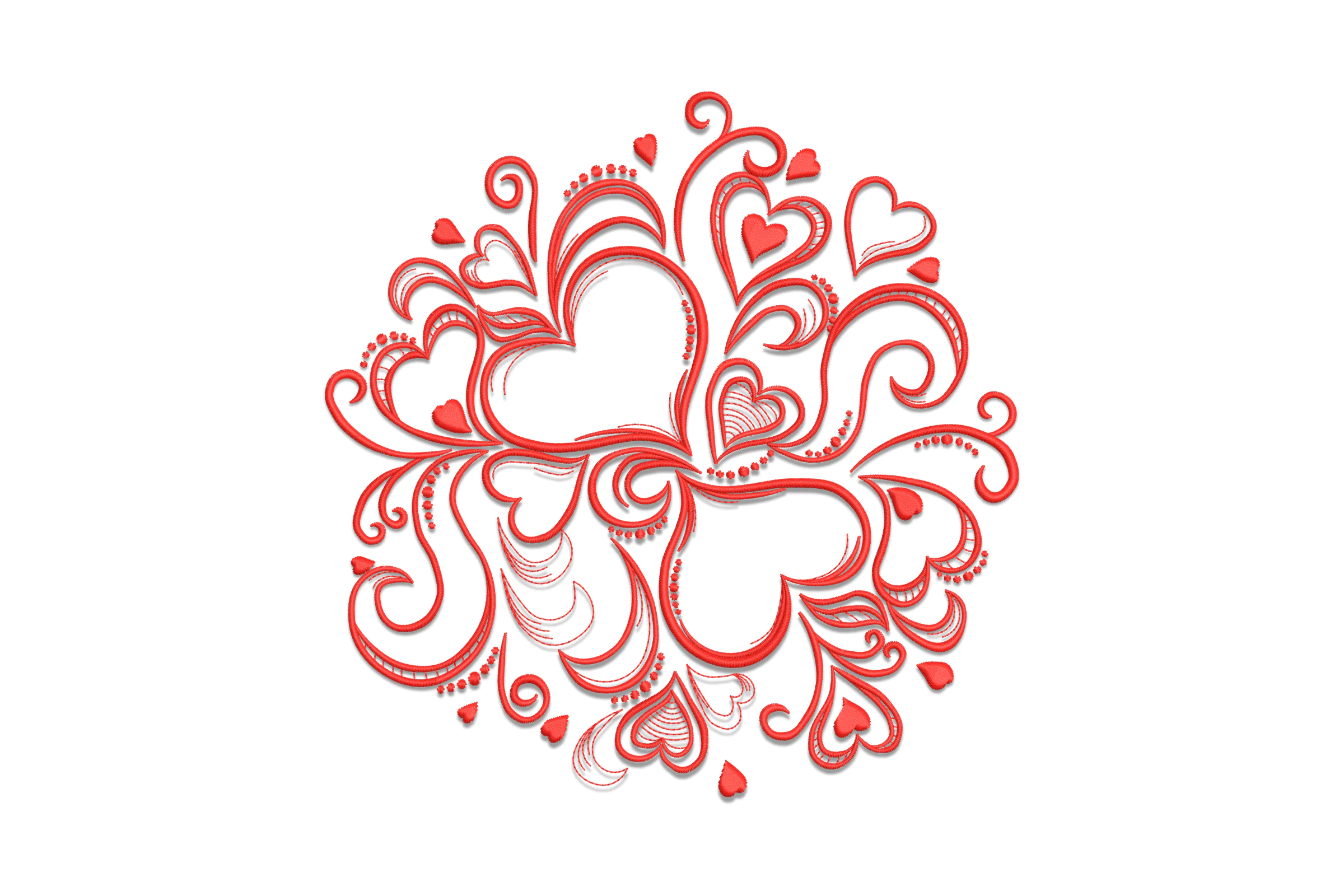 Valentine's Hearts Embroidery Design