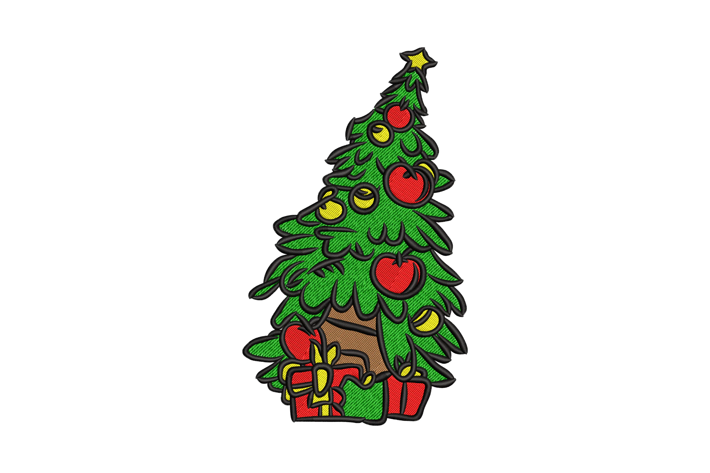 Small Three Majestic Pine Trees Machine Embroidery Design
