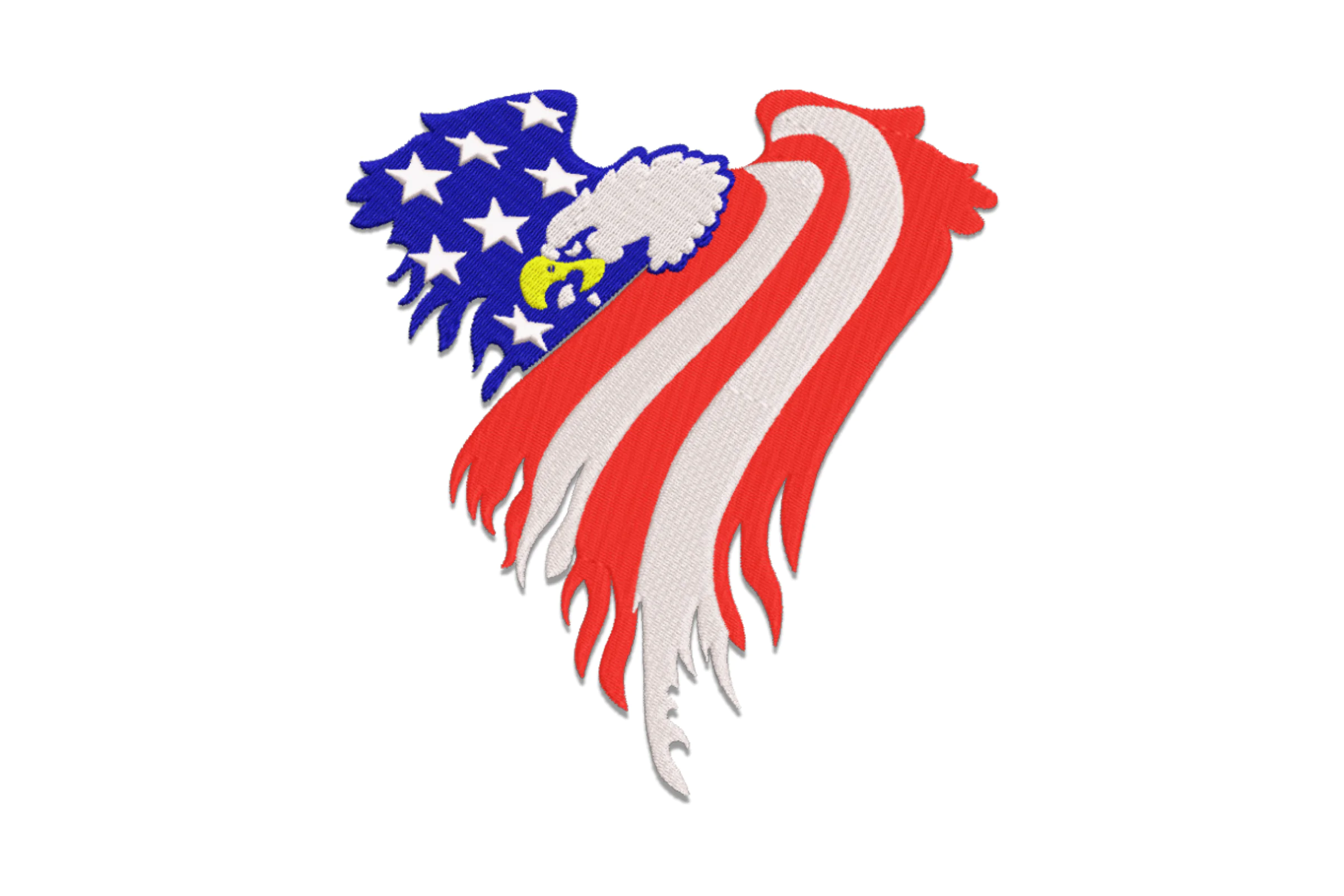USA American Flag Eagle Embroidery Design