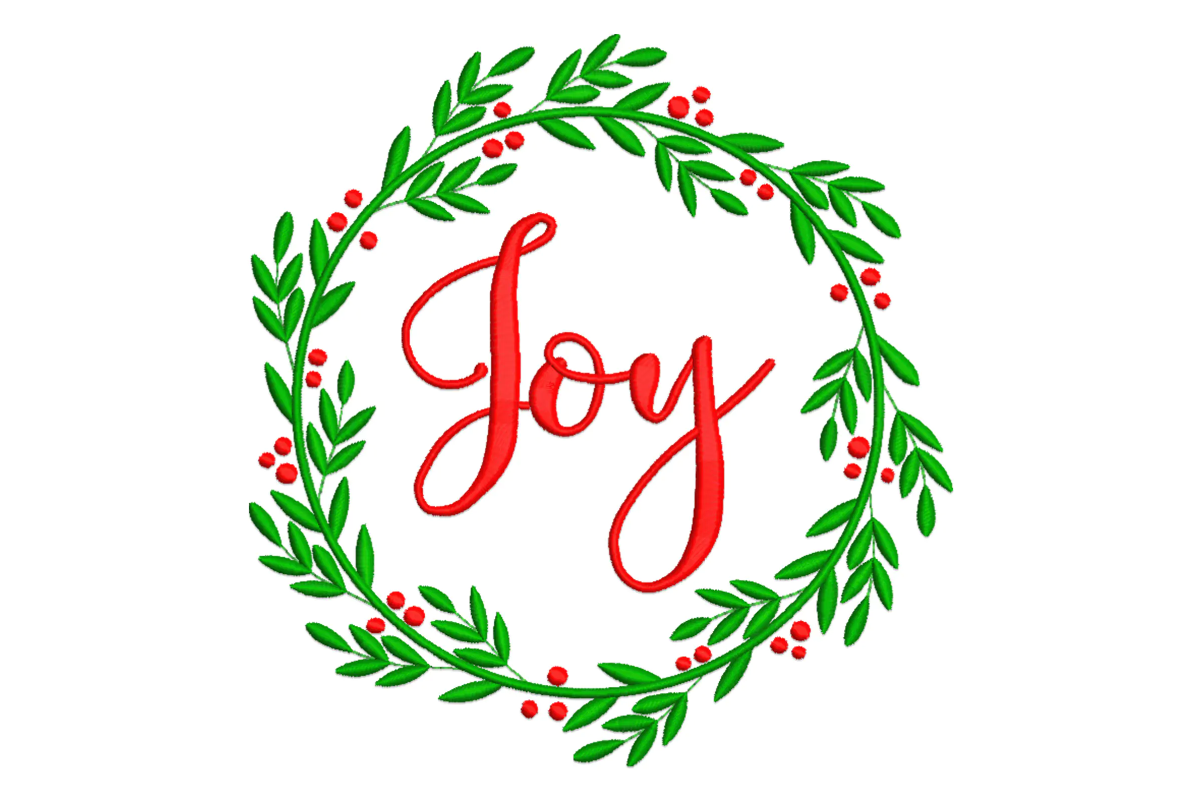 Joy Christmas Embroidery Design