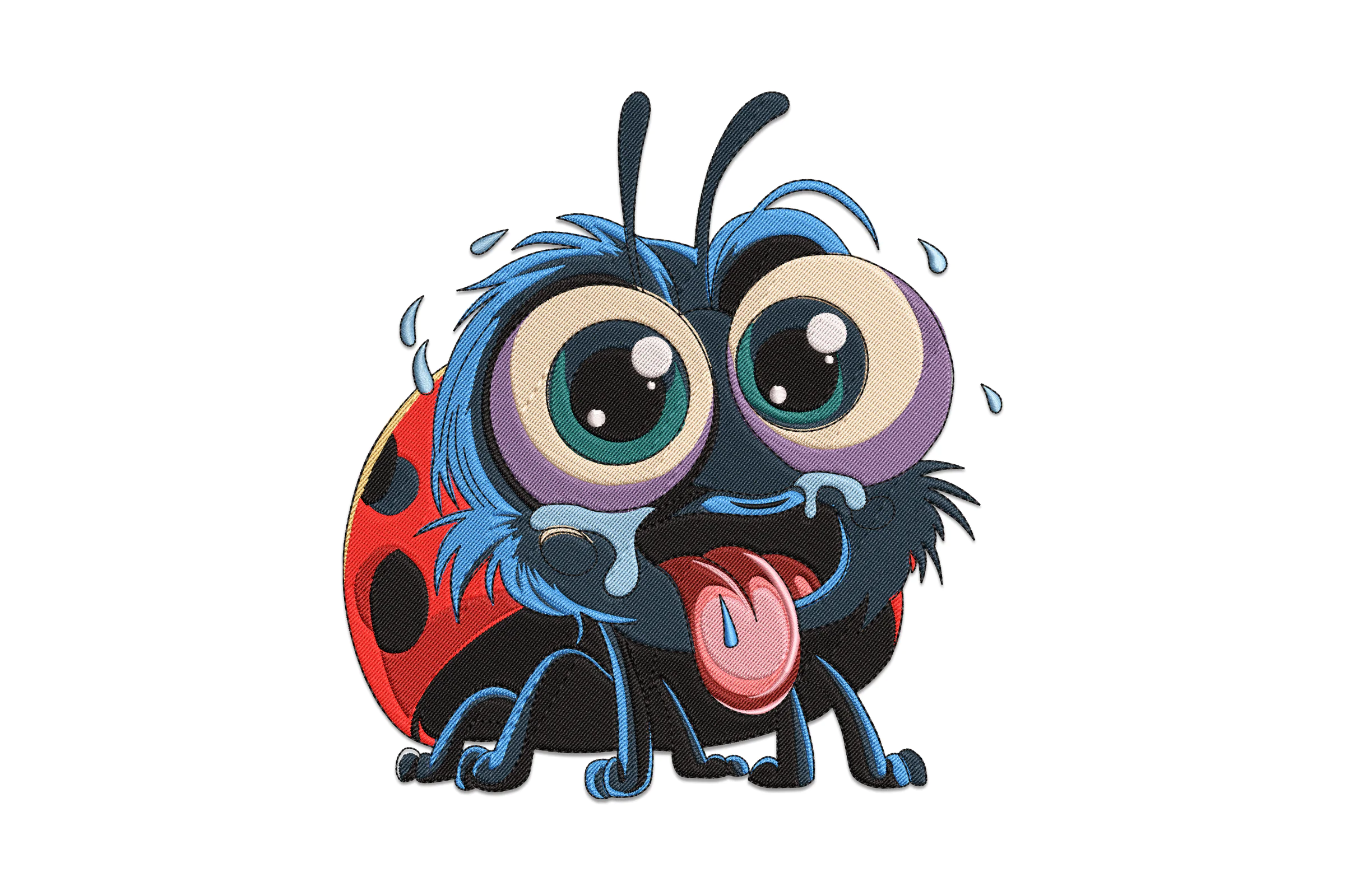 Funny Ladybug Embroidery Design