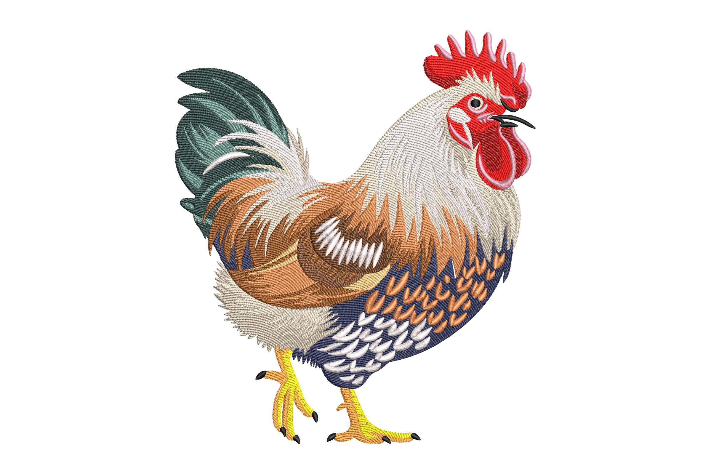 Majestic Rooster Embroidery Design