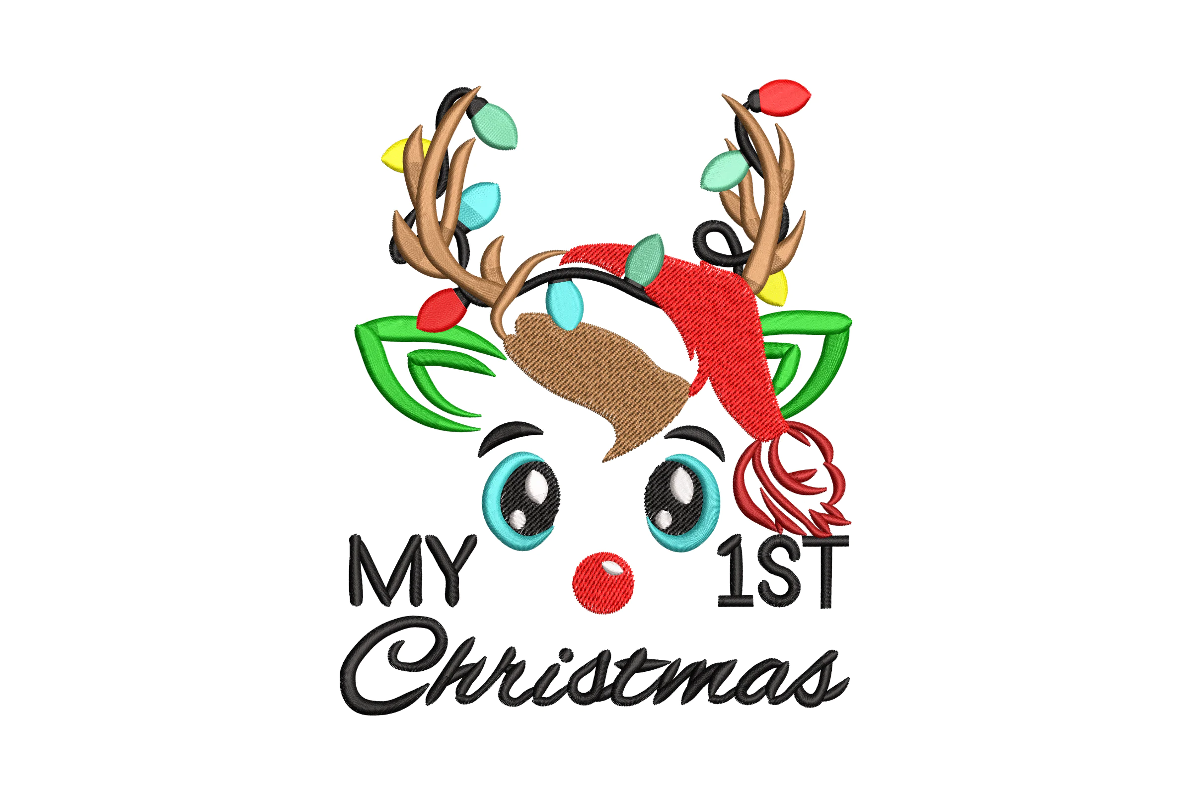 Christmas Reindeer Embroidery Design