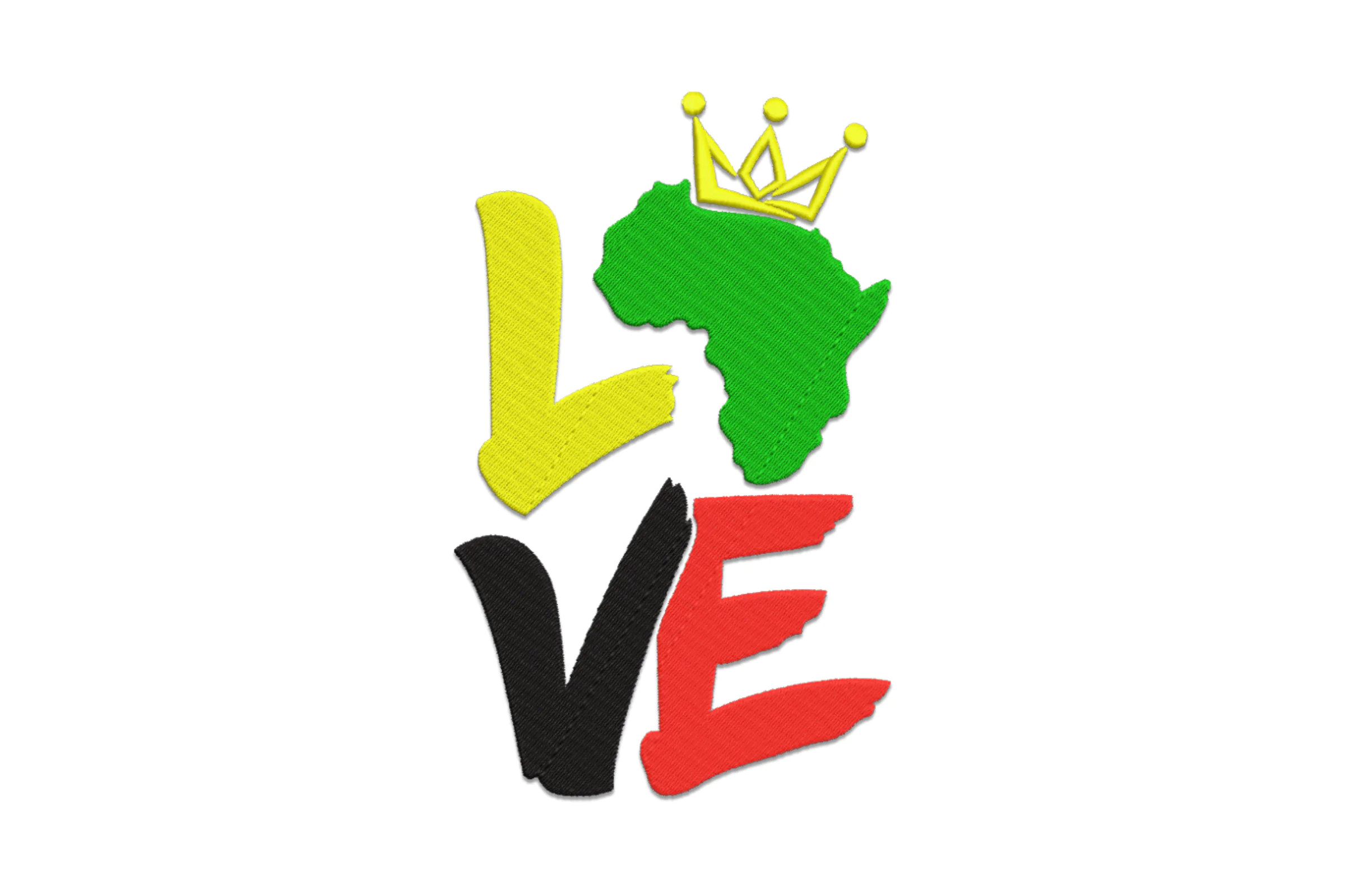 Love Africa Embroidery Design