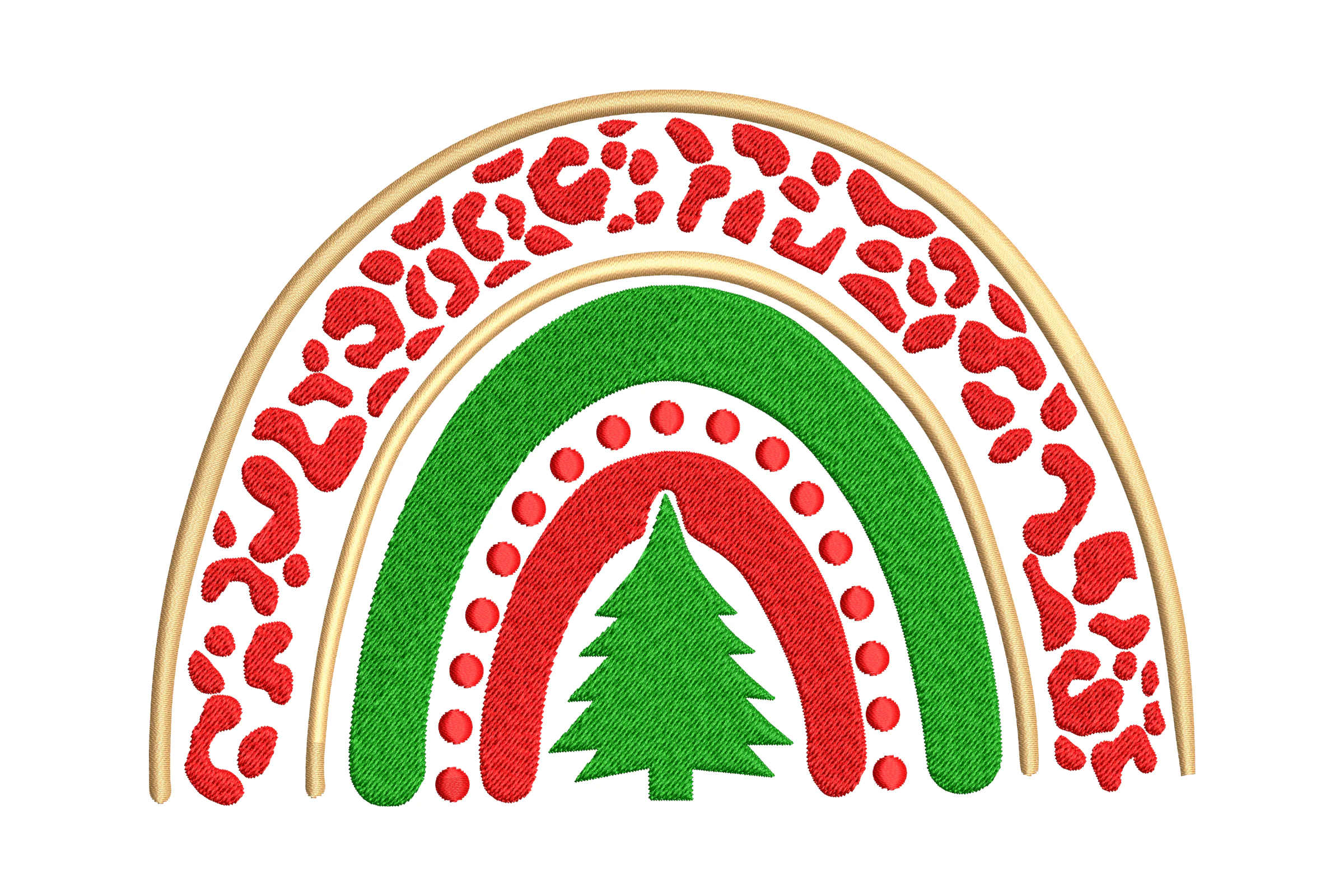 Christmas Rainbow Embroidery File