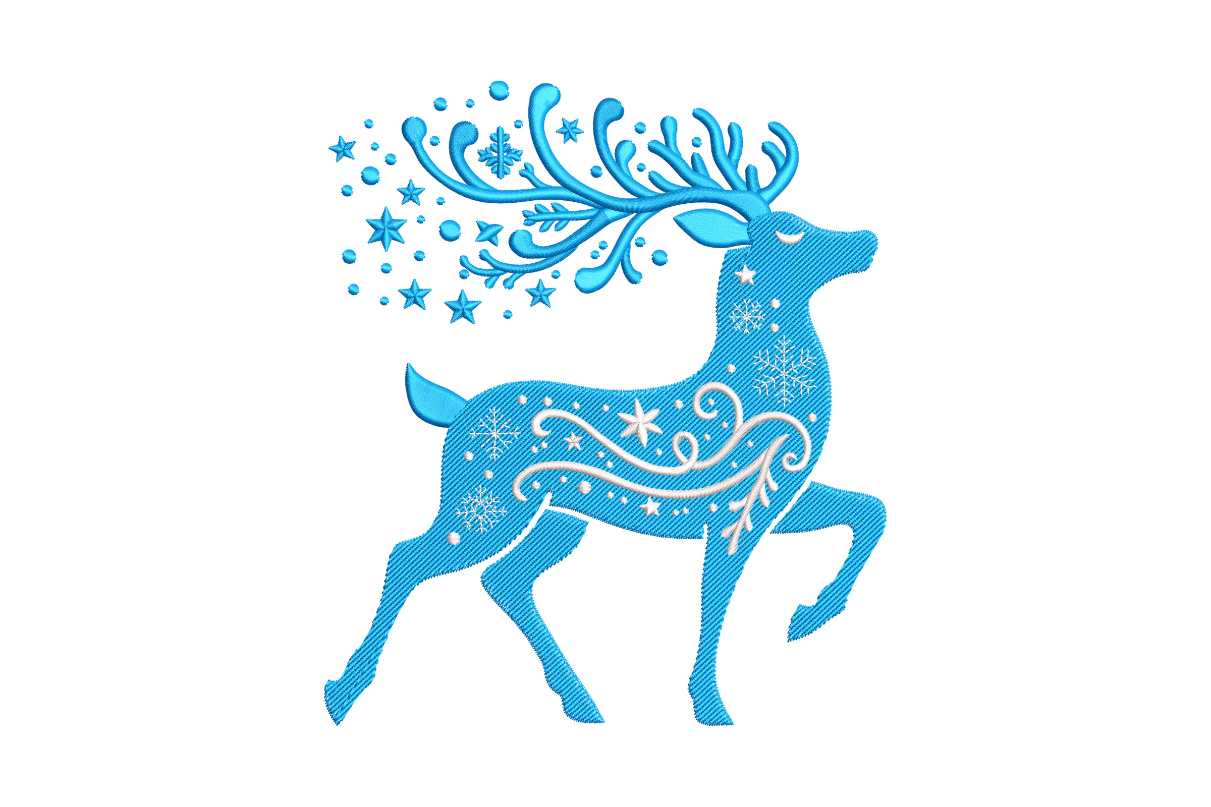 Elegant Reindeer Embroidery Design