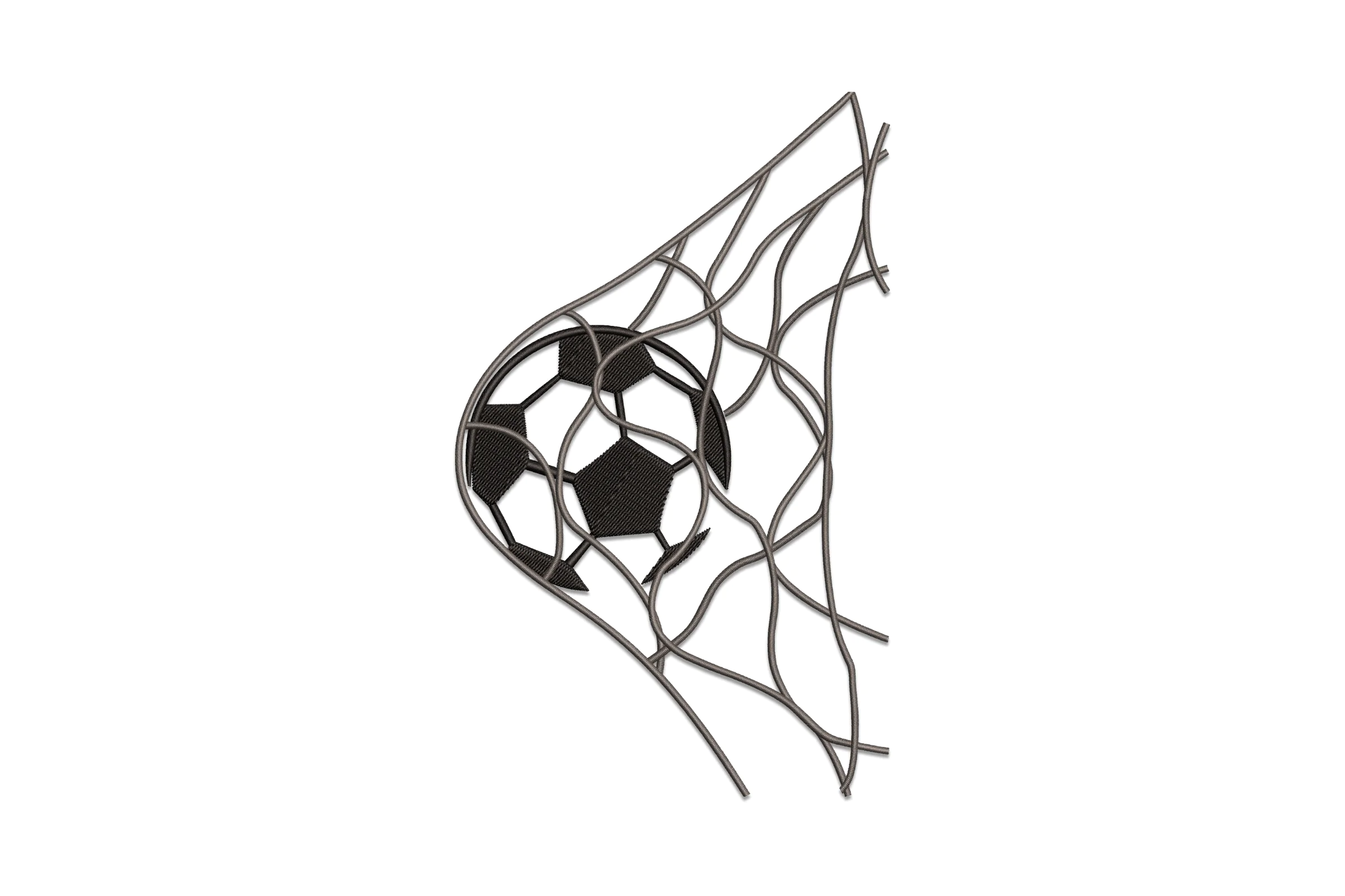 Soccer Ball in Net Embroidery Design