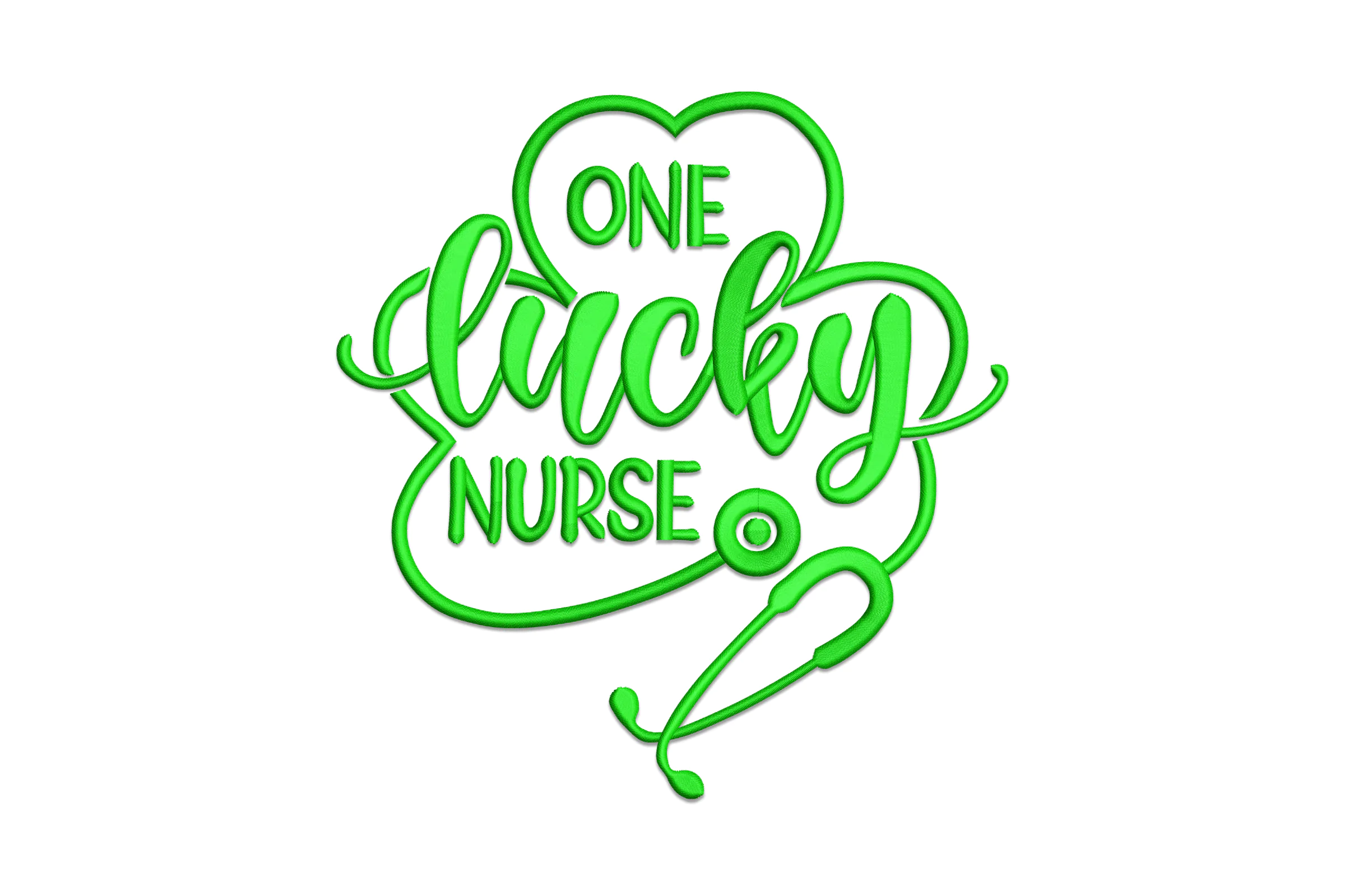 Nurse St. Patrick's Day Embroidery Design