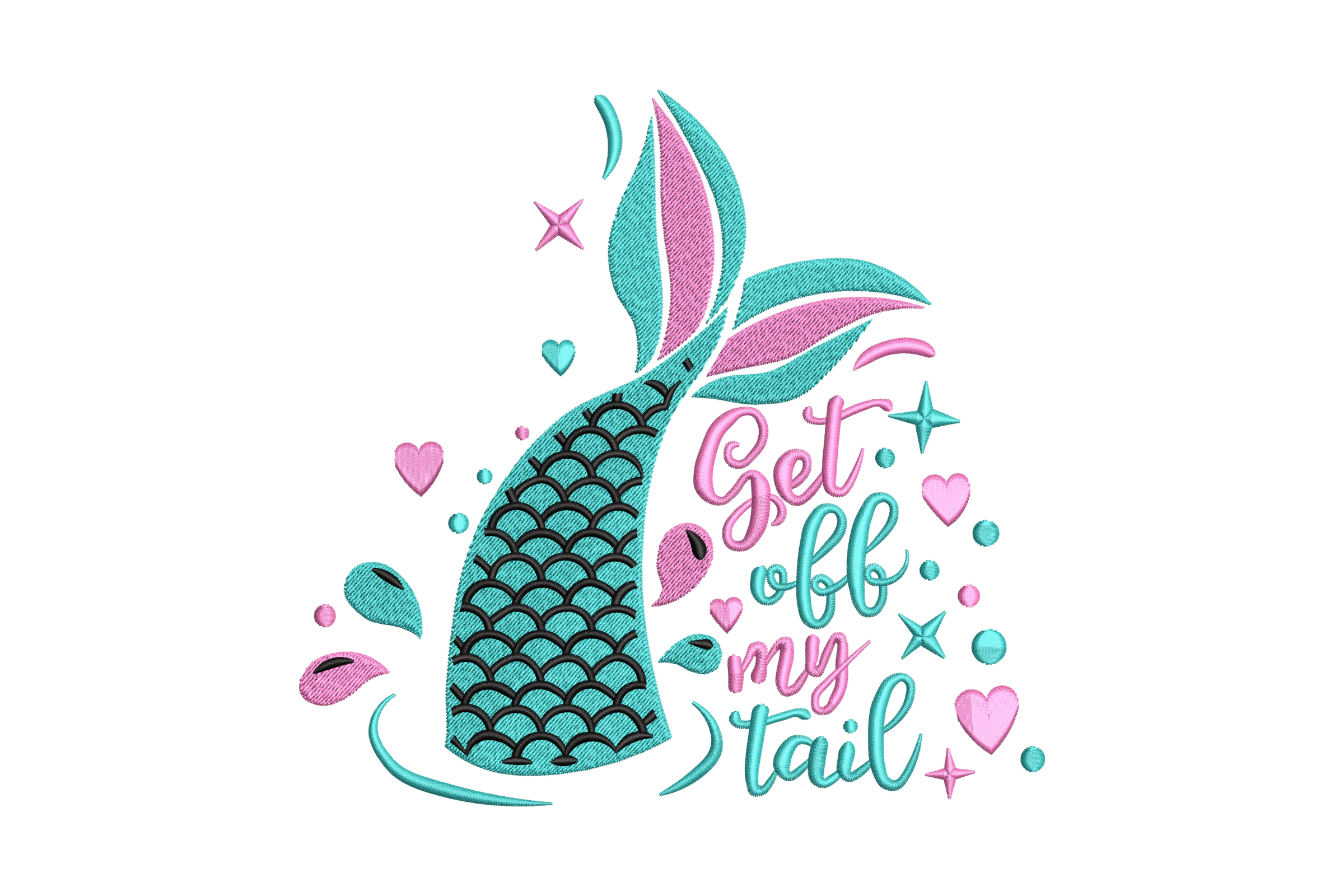 Mermaid Tail Embroidery File