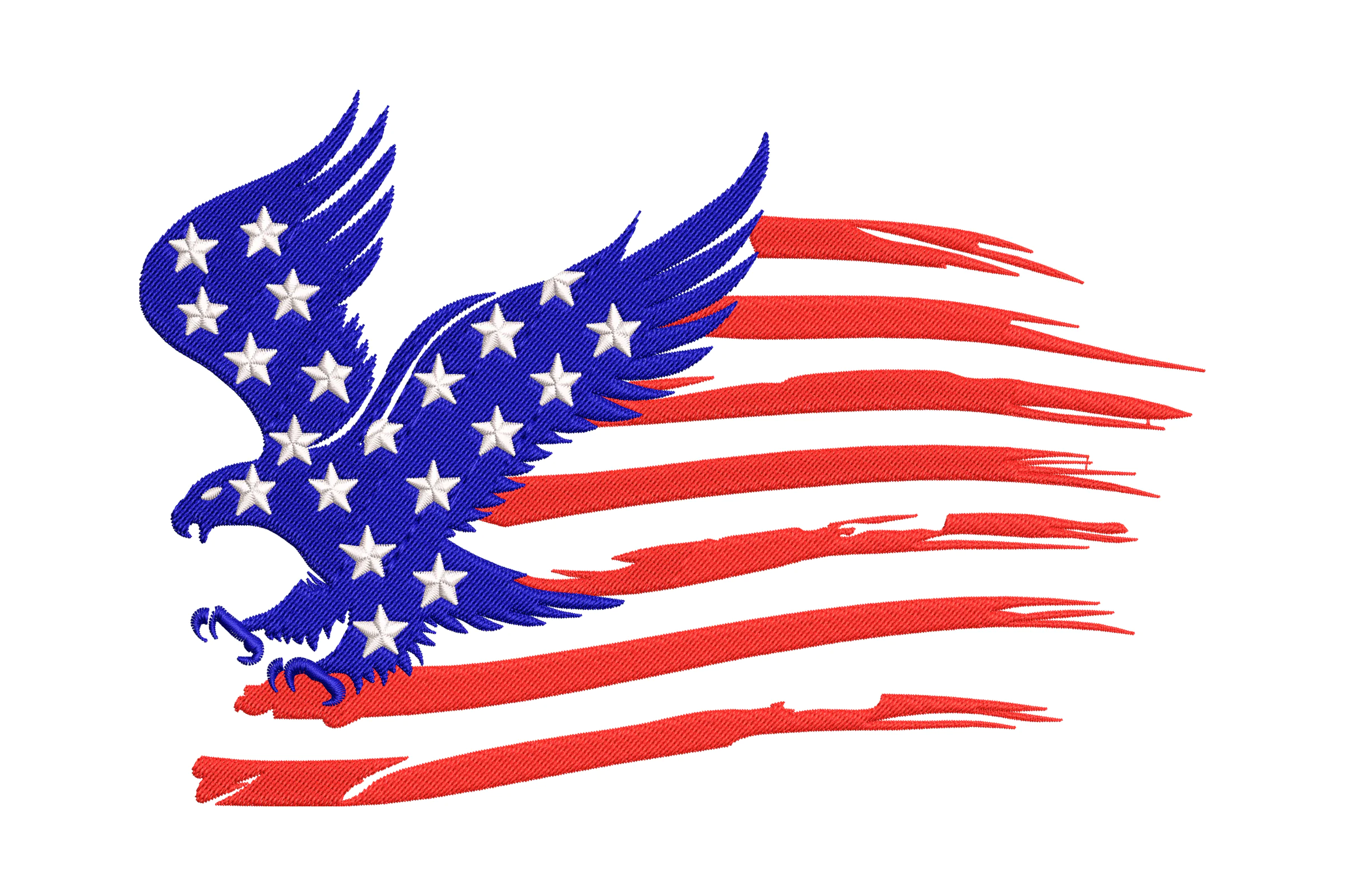 American Flag Eagle Embroidery Design