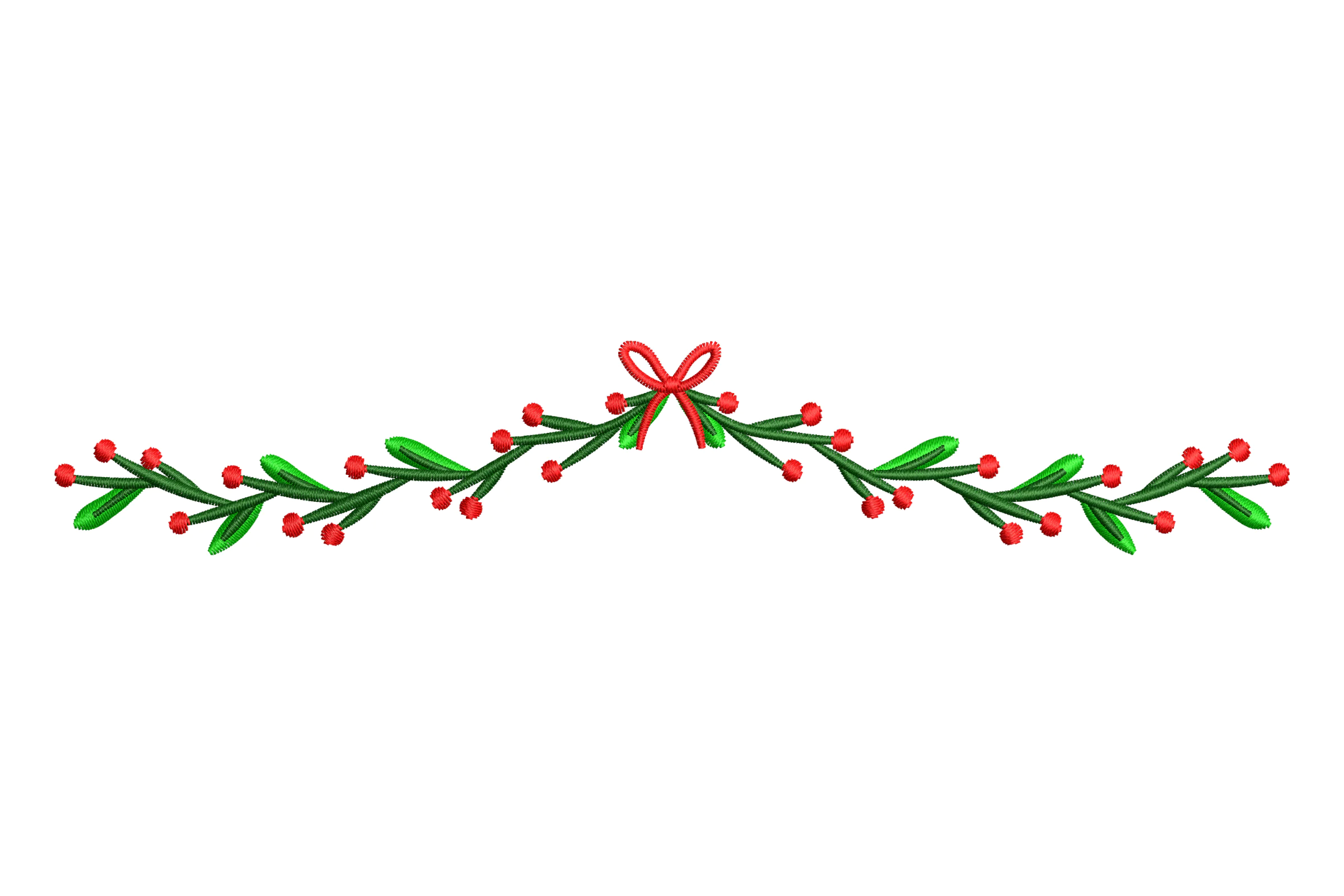 Christmas Flower Border Embroidery Design