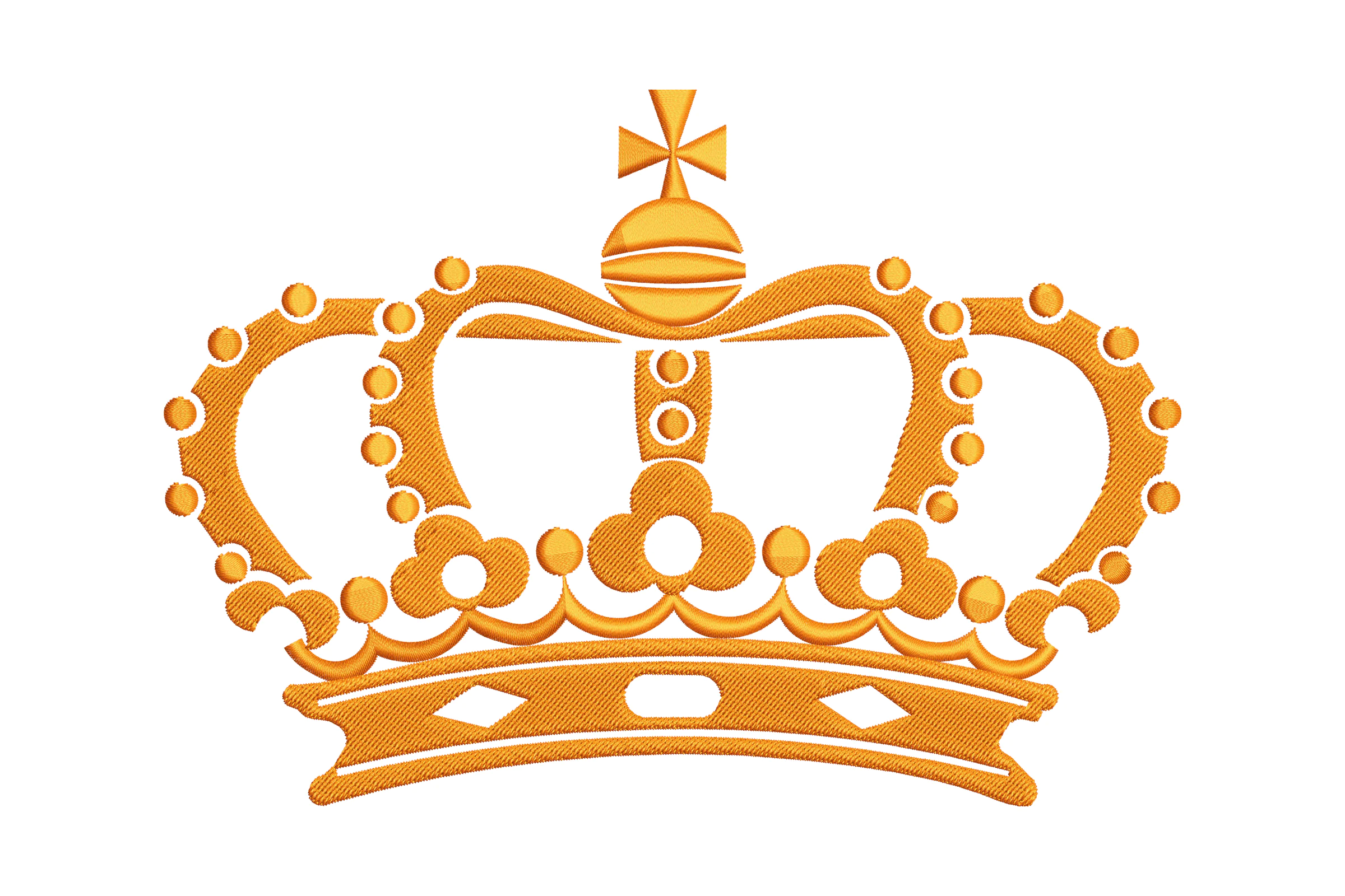 Royal Crown Embroidery Design Pattern