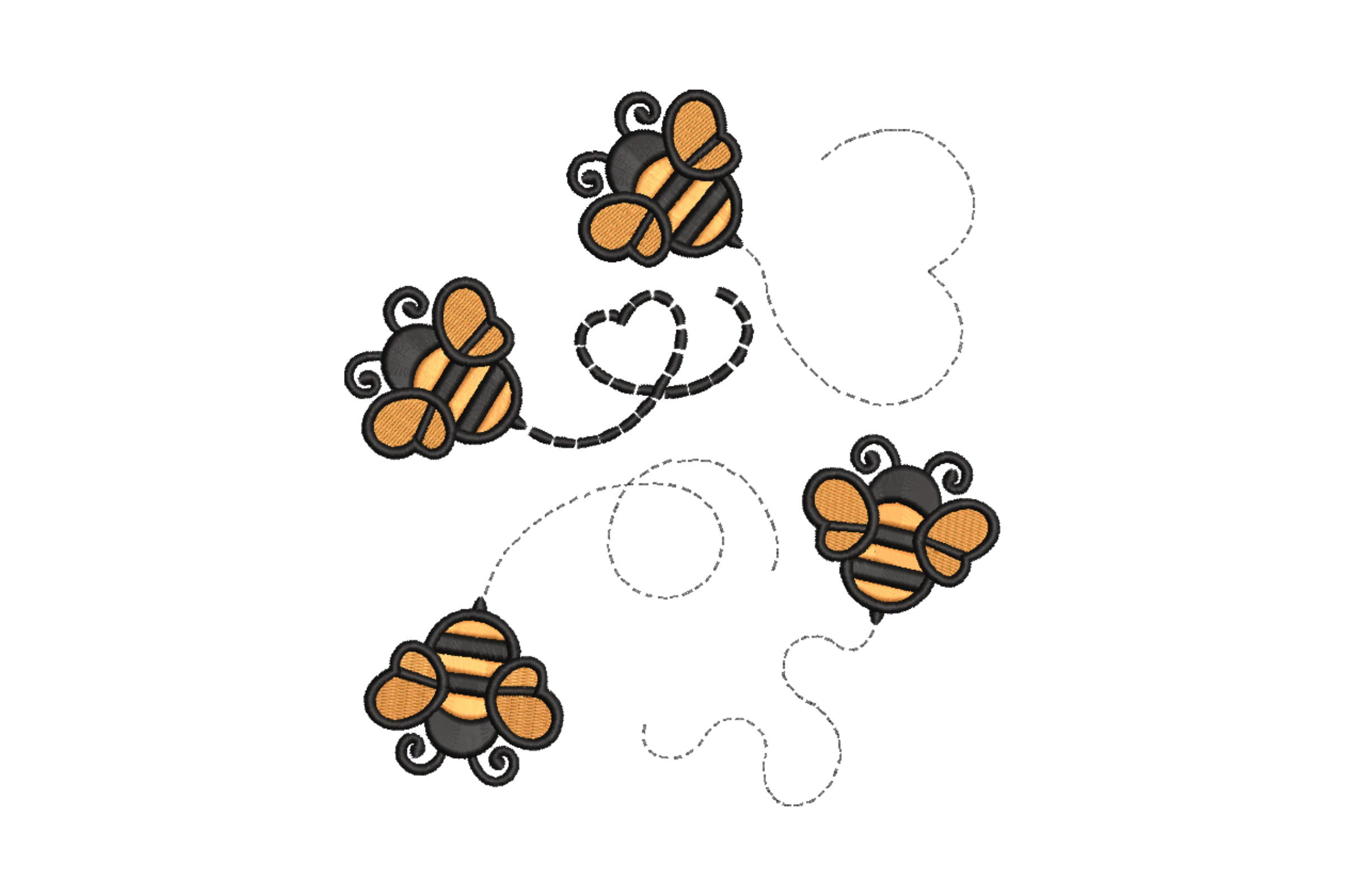 Bee Embroidery Design File