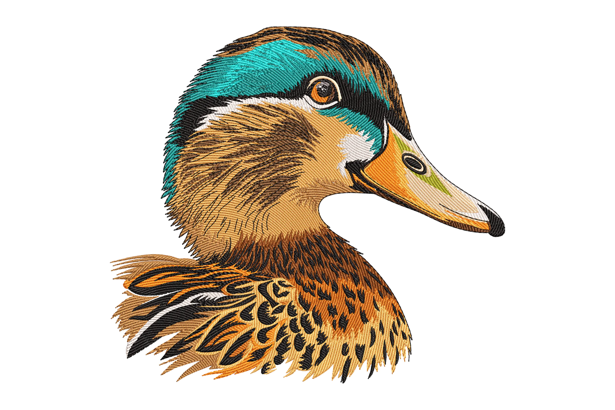 Duck Head Embroidery Design