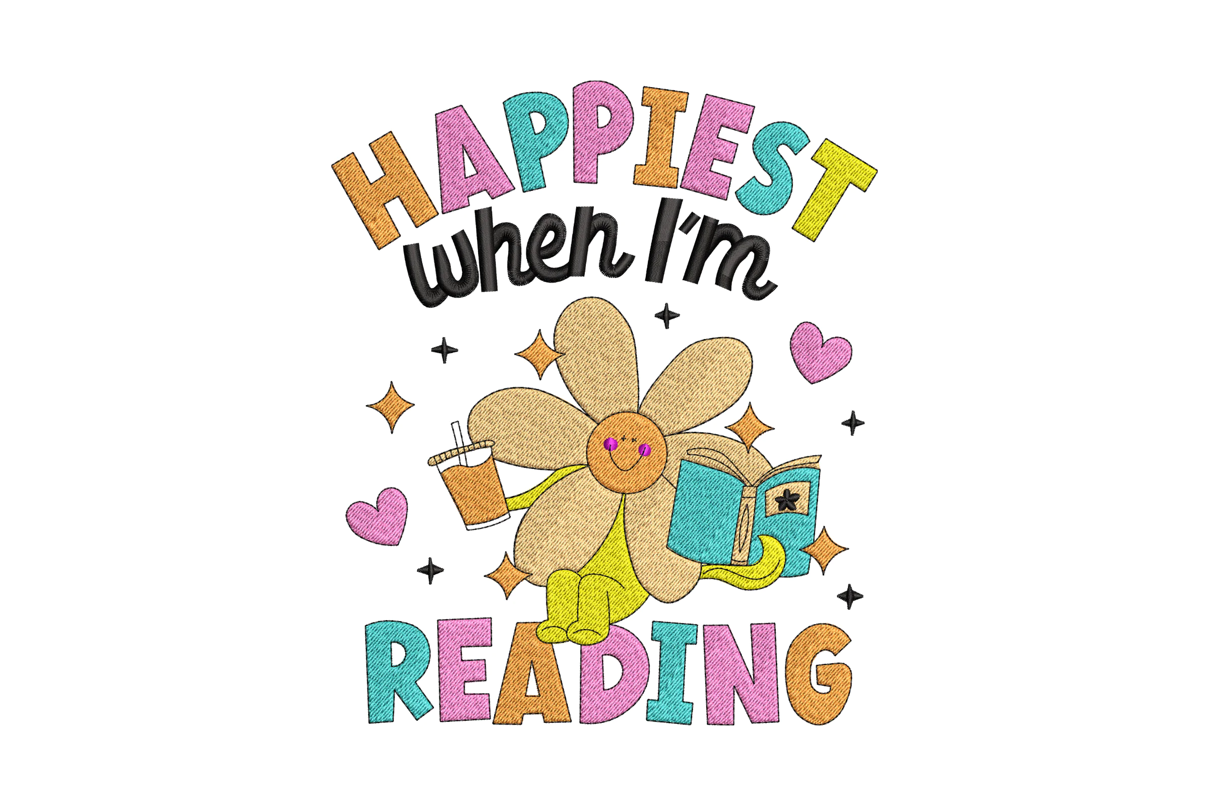 Reading Embroidery Design