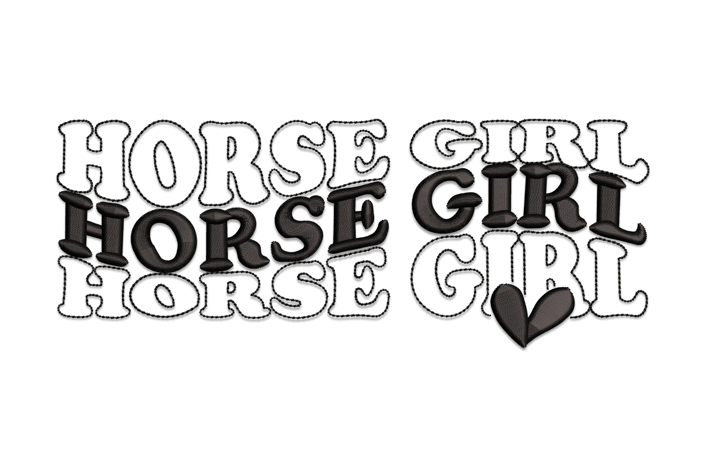 Horse Girl Embroidery Design File
