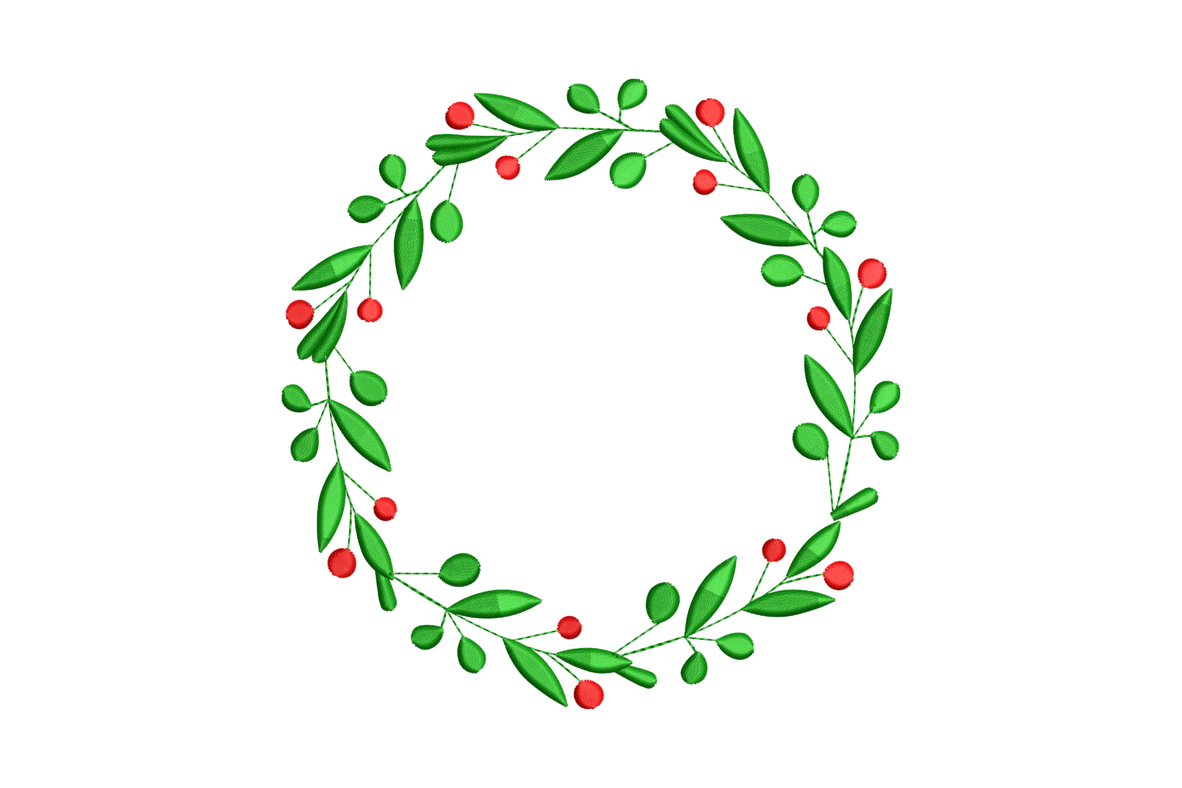 Christmas Wreath Embroidery Design