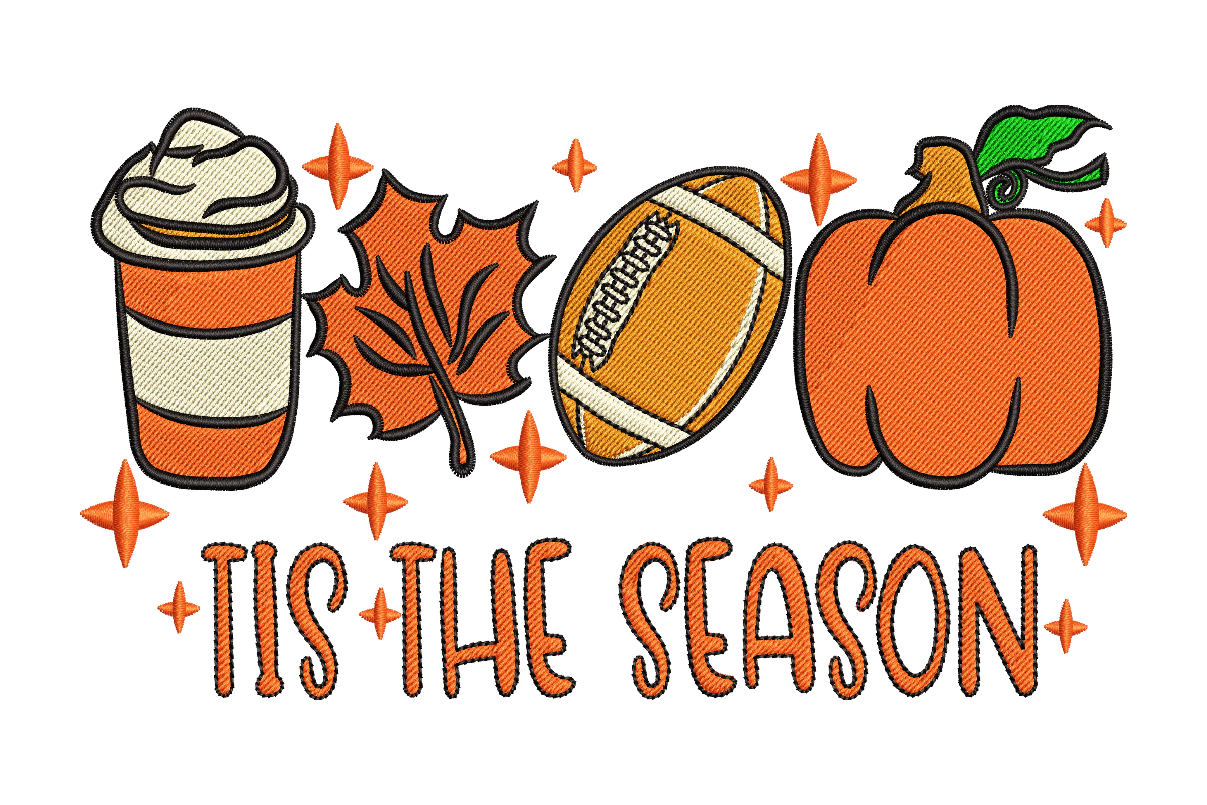 Tis The Season Fall Embroidery Design