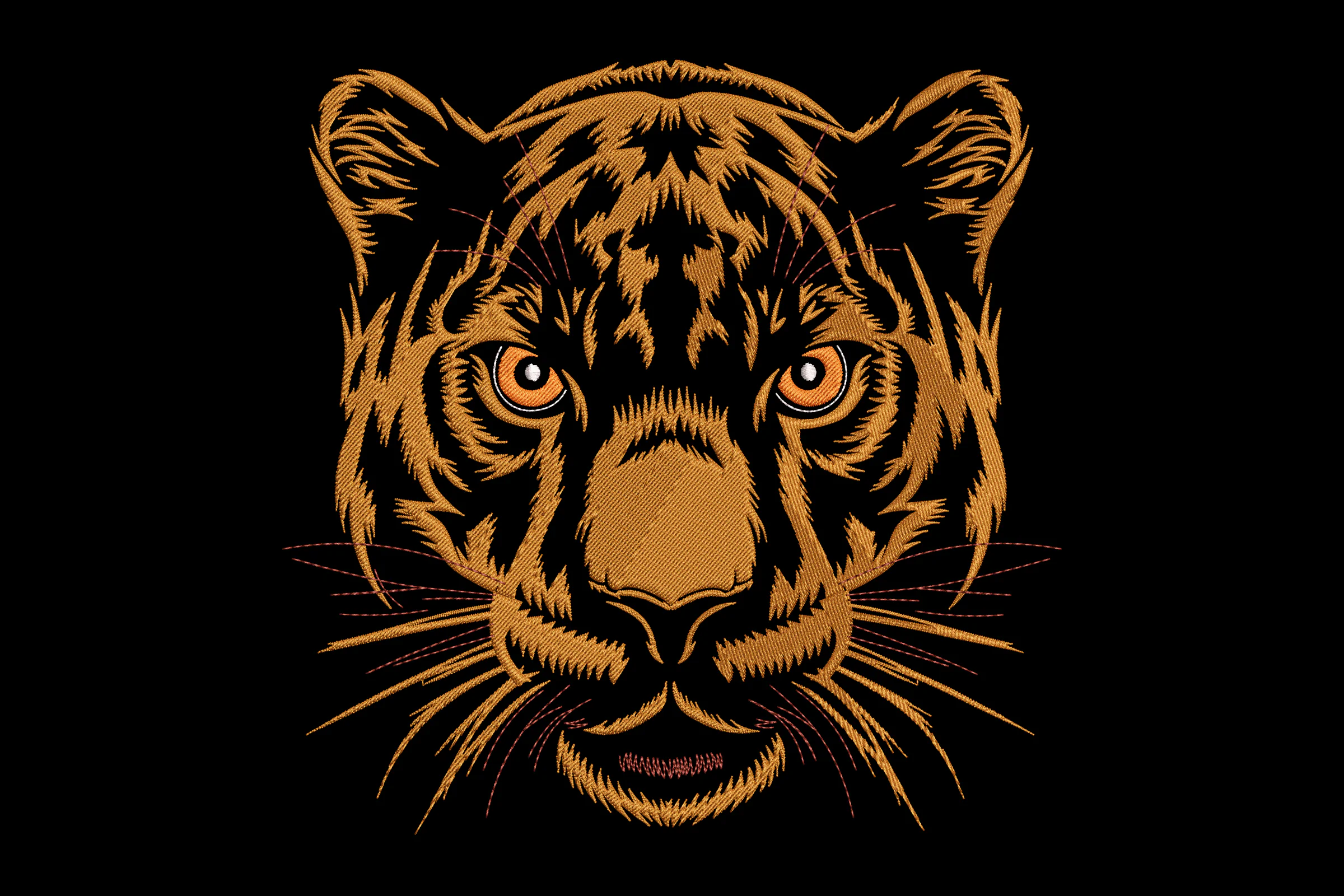 Tiger Face Embroidery Design File