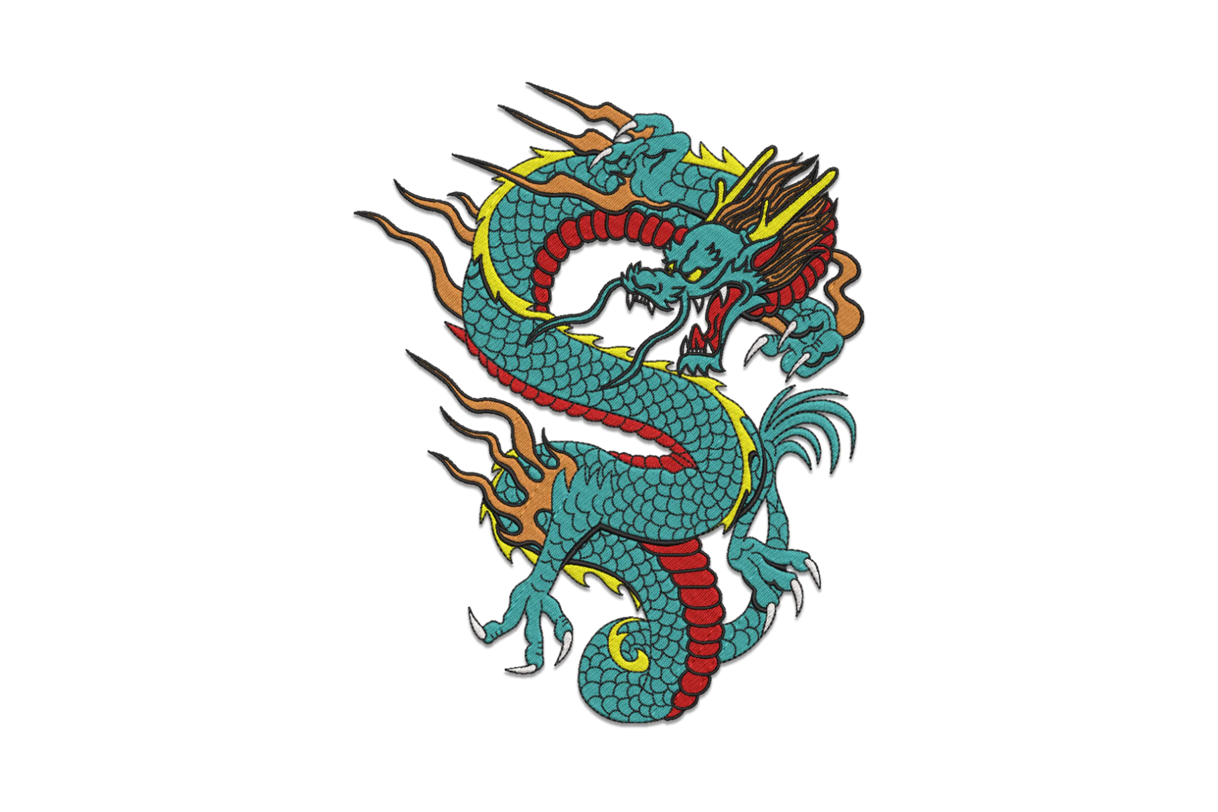 Chinese Dragon Embroidery Design