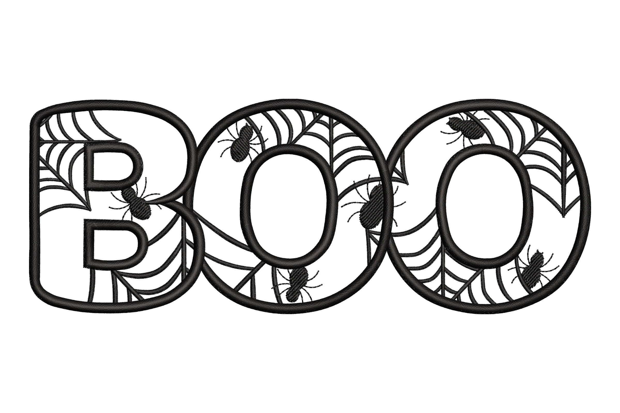 Boo Embroidery Design