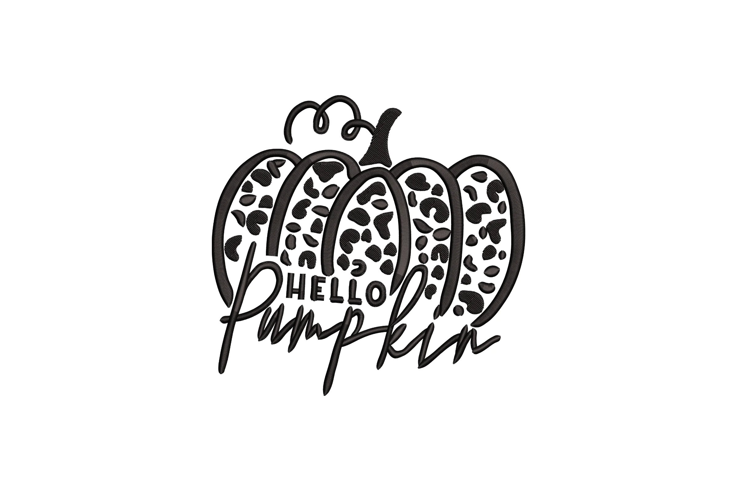 Hello Pumpkin Embroidery Design File