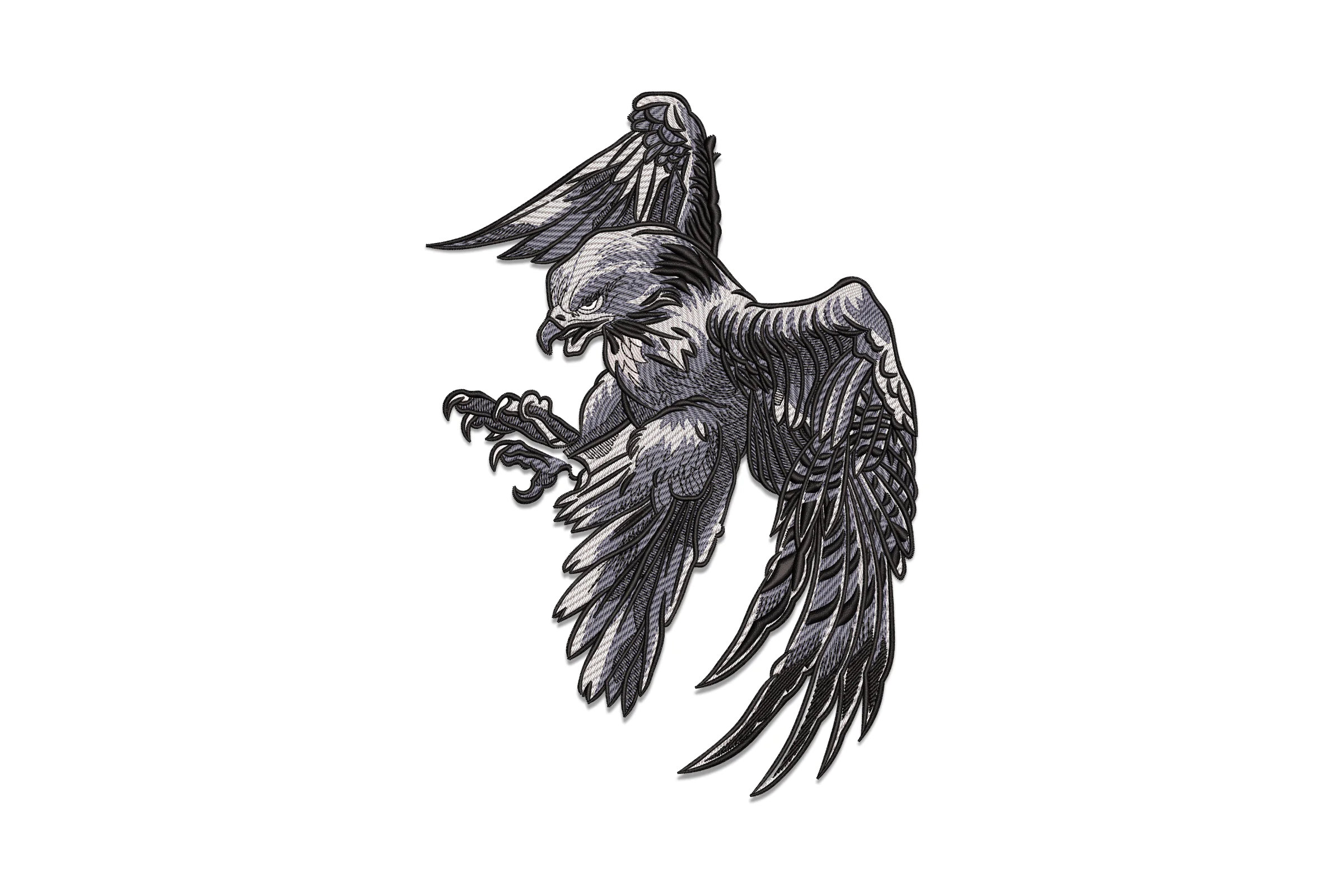 Flying Eagle Embroidery Design