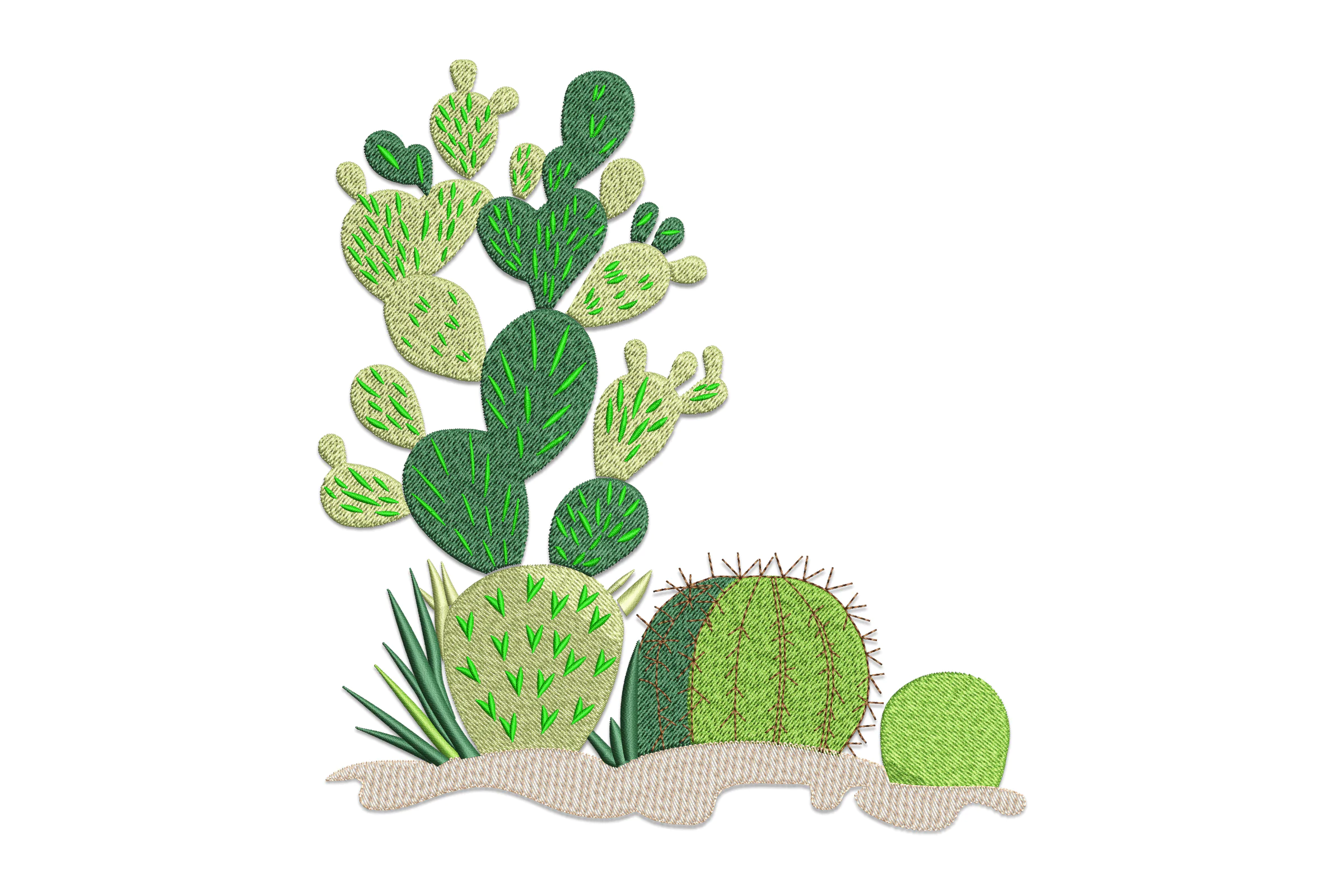 Cactus Embroidery Design File