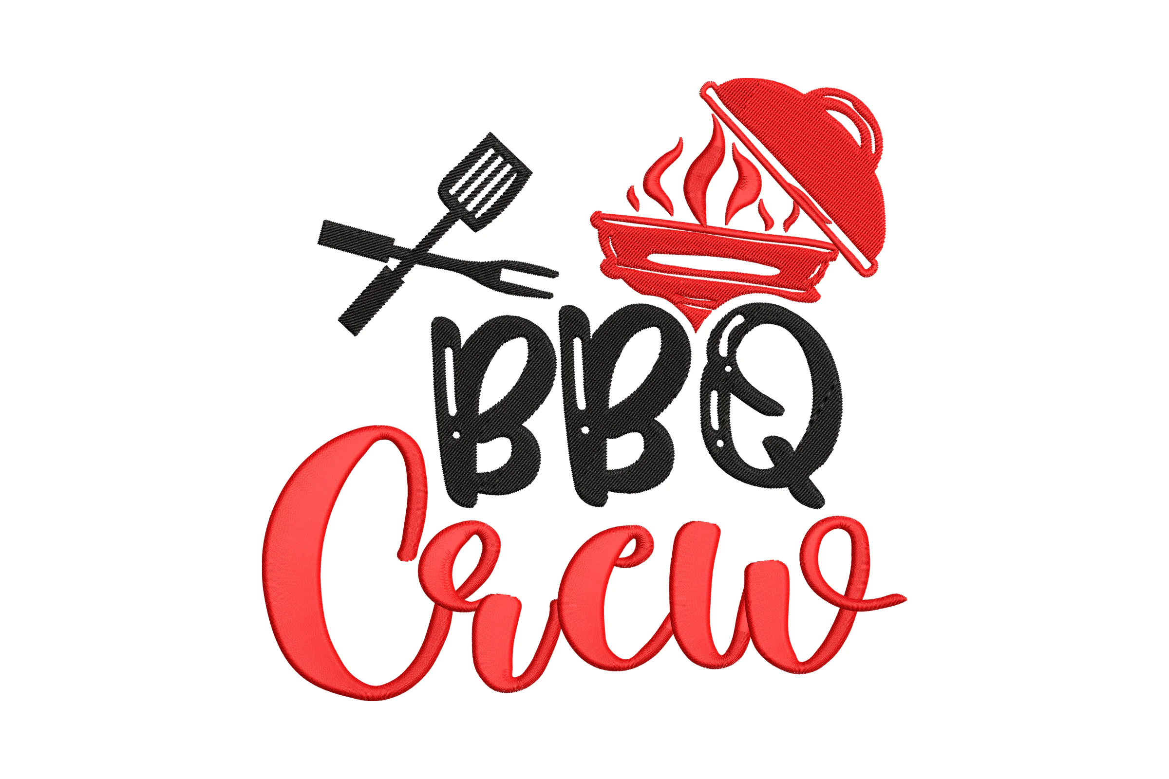 BBQ Crew Embroidery Design