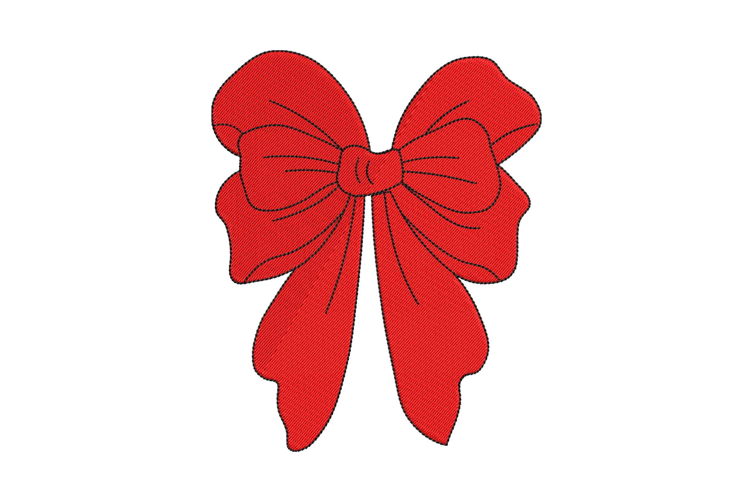 Bow Applique Embroidery Design