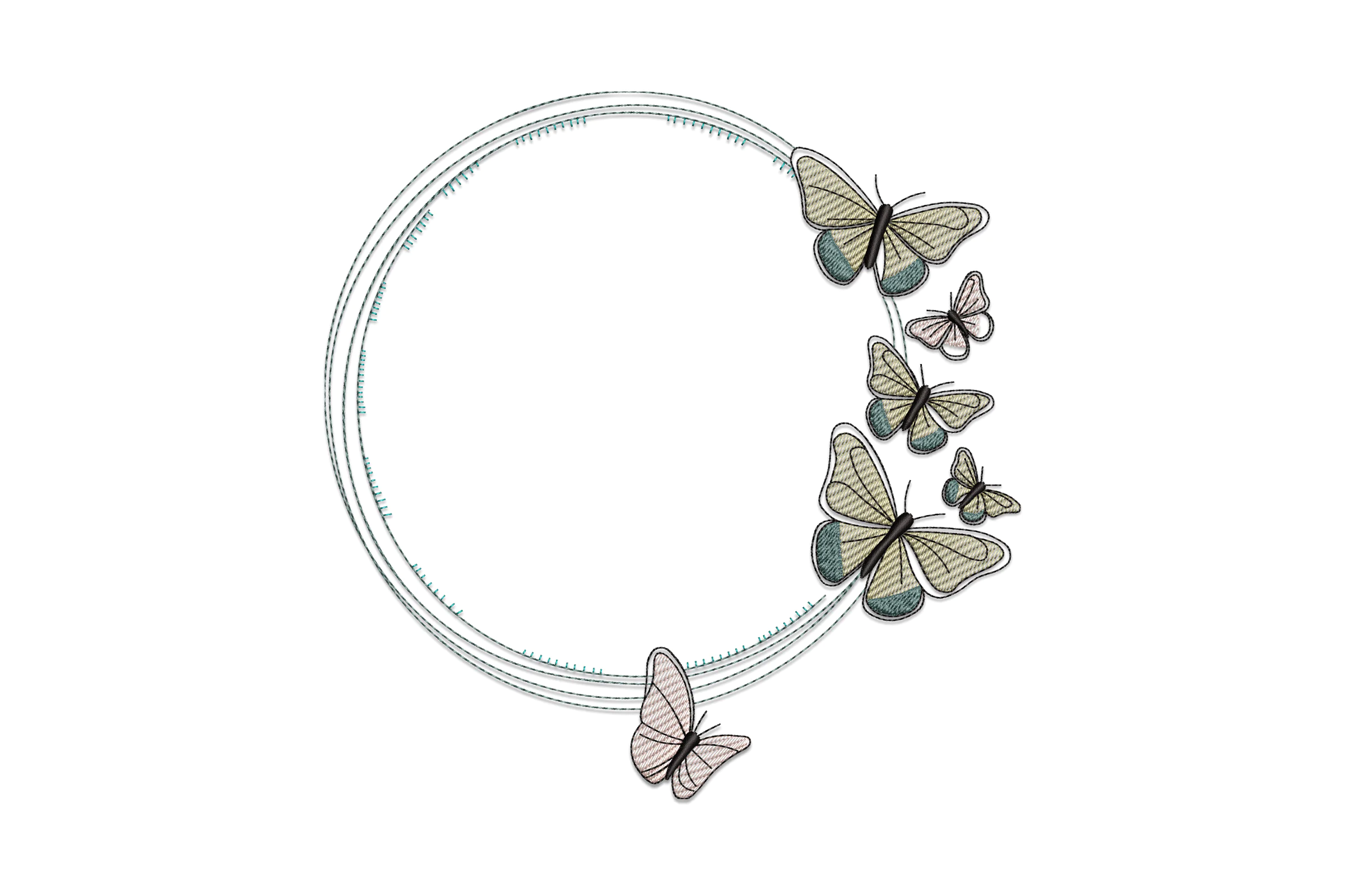 Butterfly Frame Embroidery Design