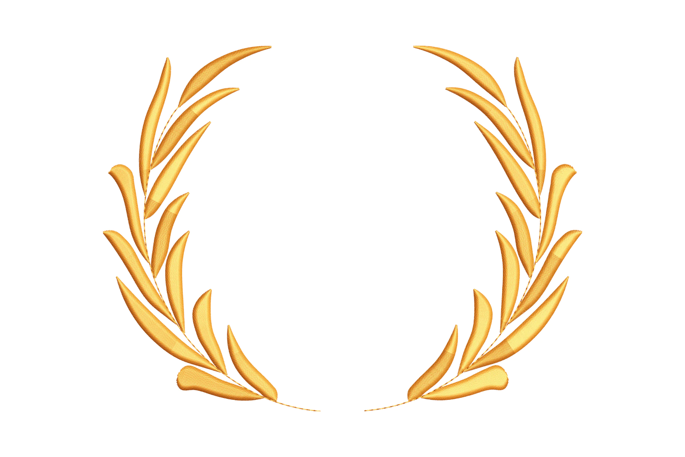 Golden Laurel Embroidery Design