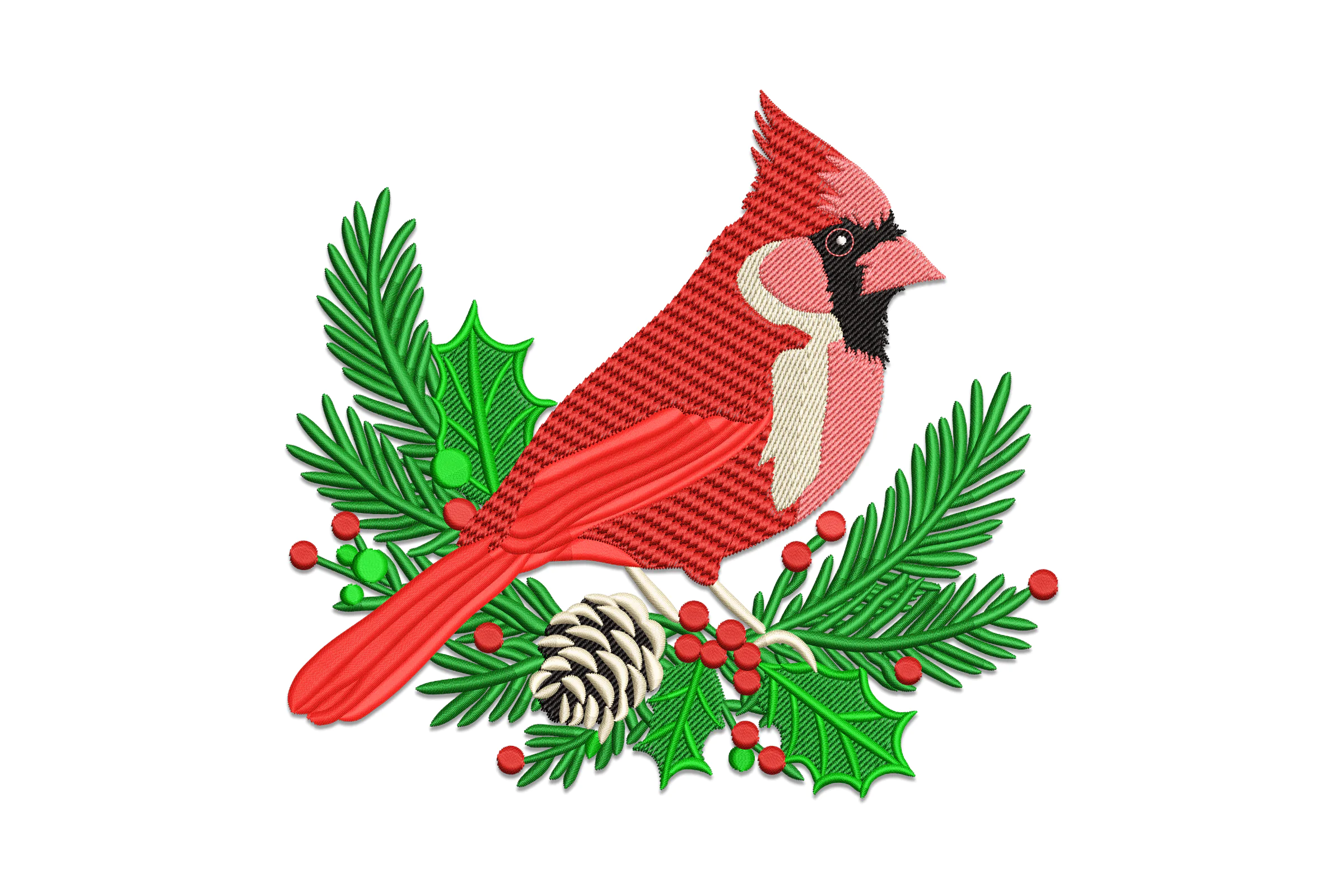 Christmas Cardinal - Machine Embroidery File