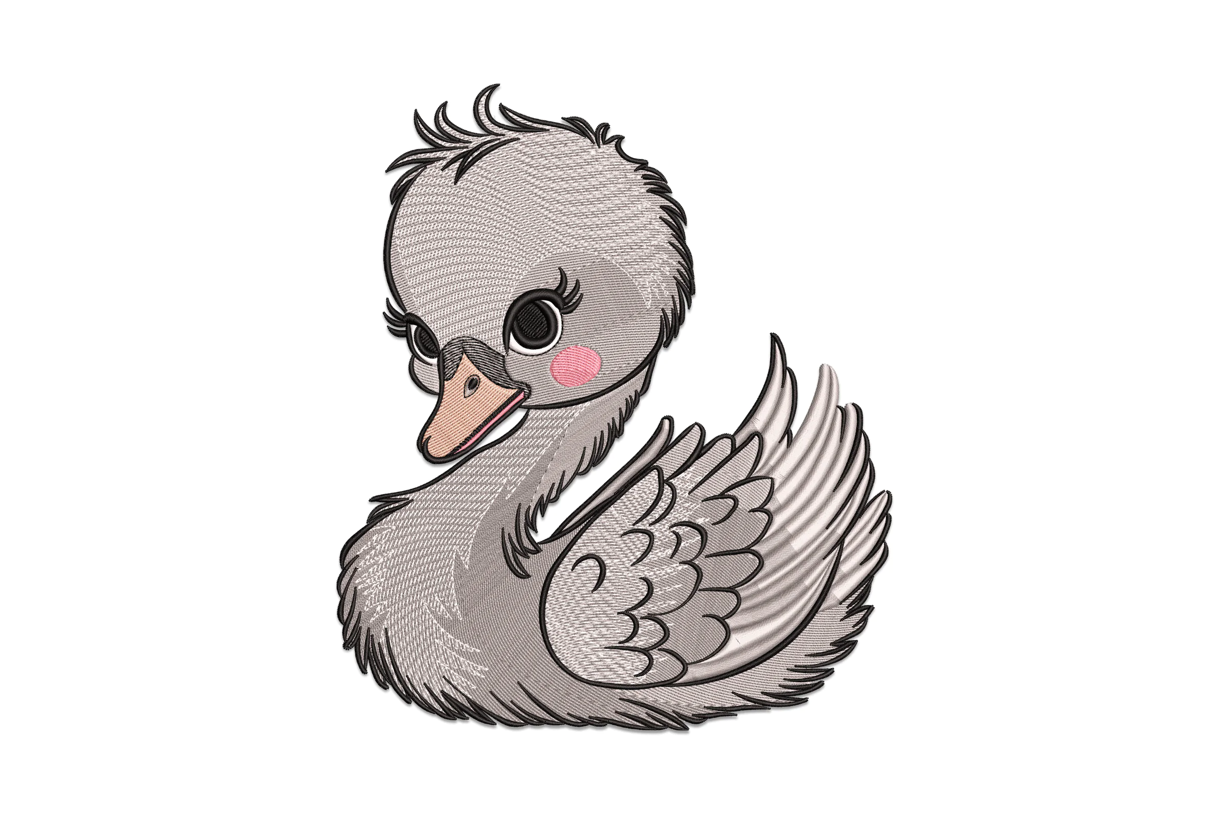 Swan Embroidery Design