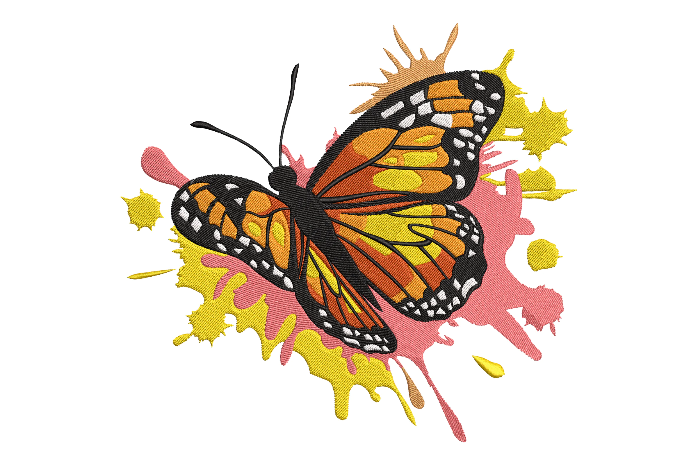 Monarch Butterfly Digital Embroidery Design