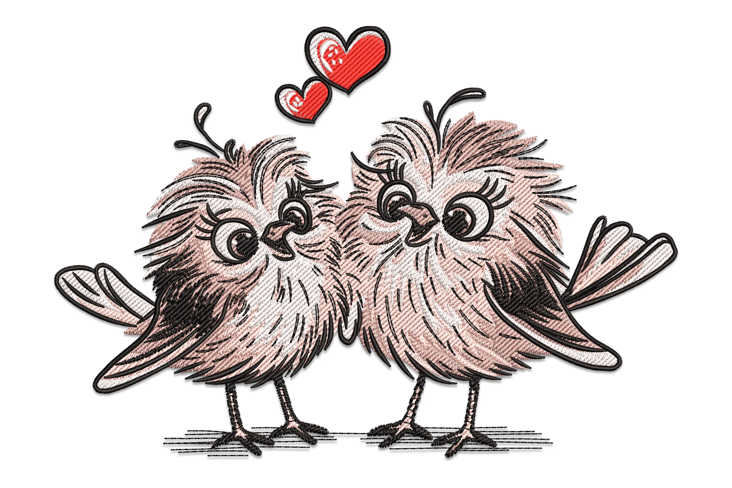 Owl Couple Embroidery Design