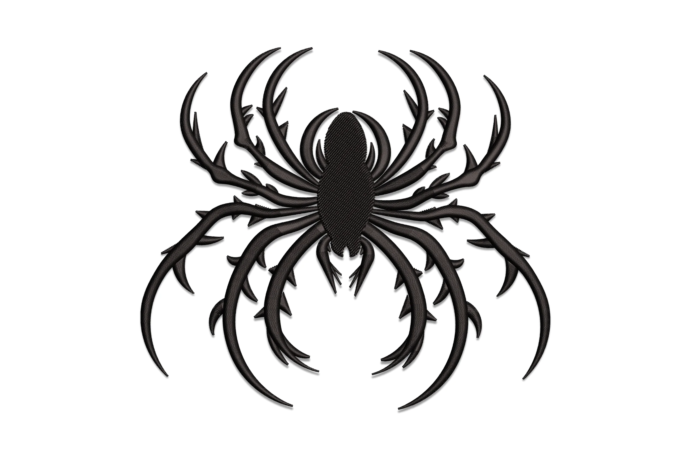Spooky Black Spider Halloween Embroidery Design