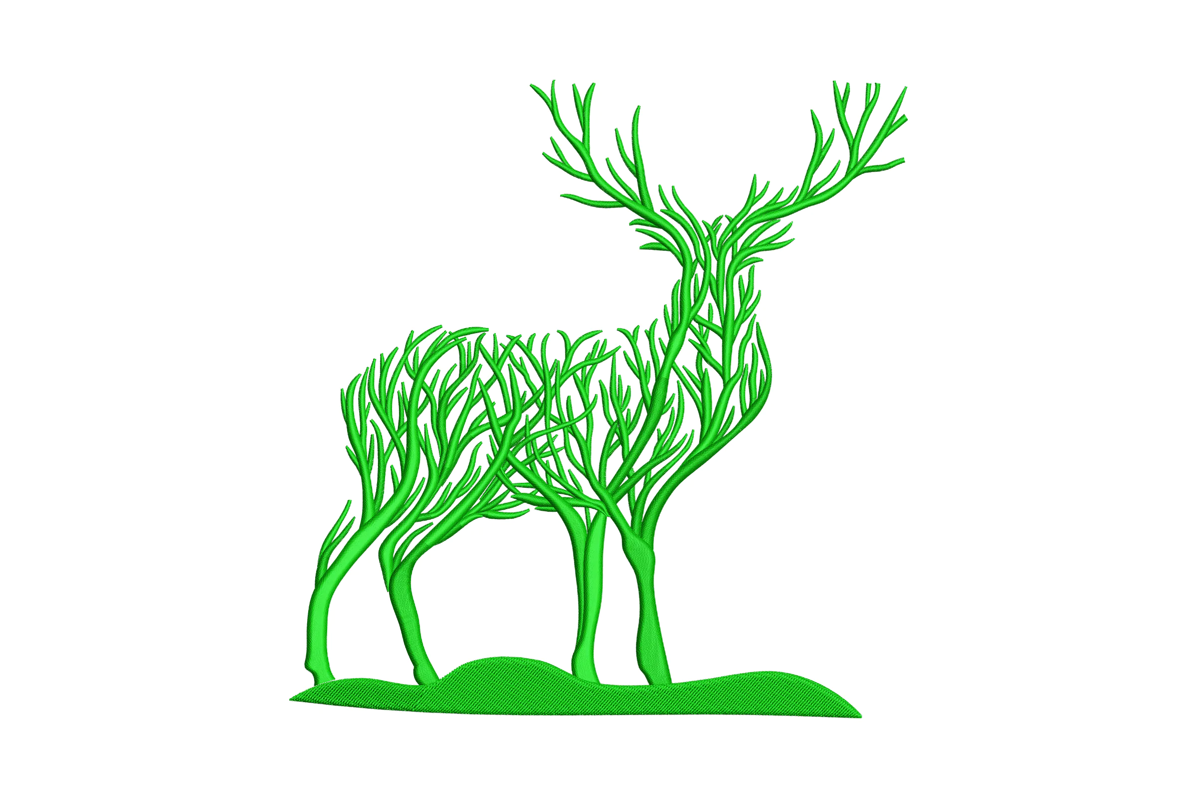 Forest Deer Embroidery File