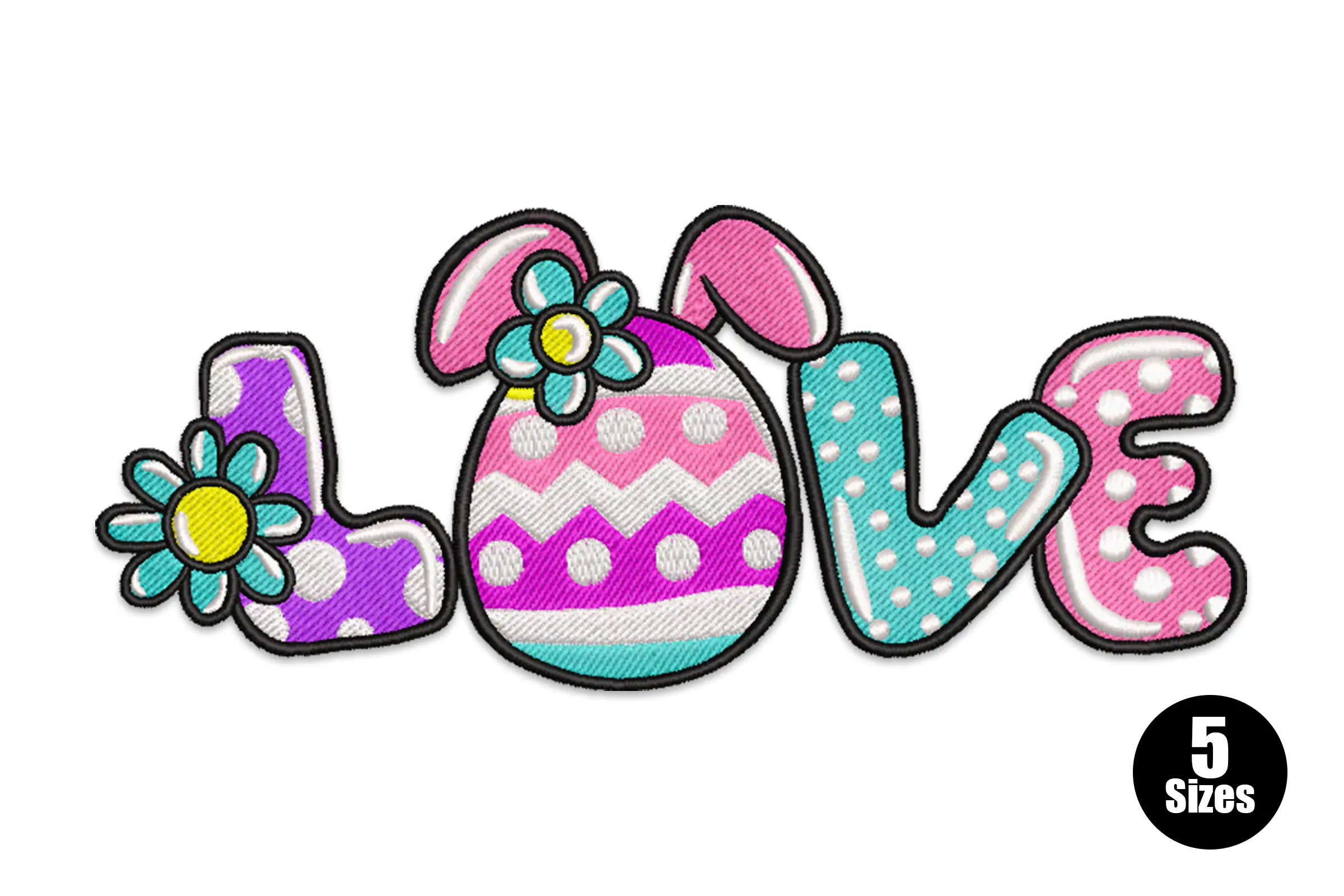 Easter Love Embroidery Design