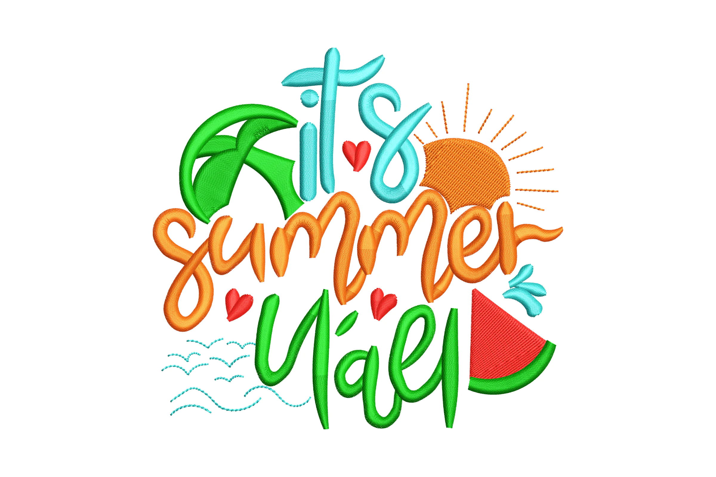 Summer Embroidery Design Pattern