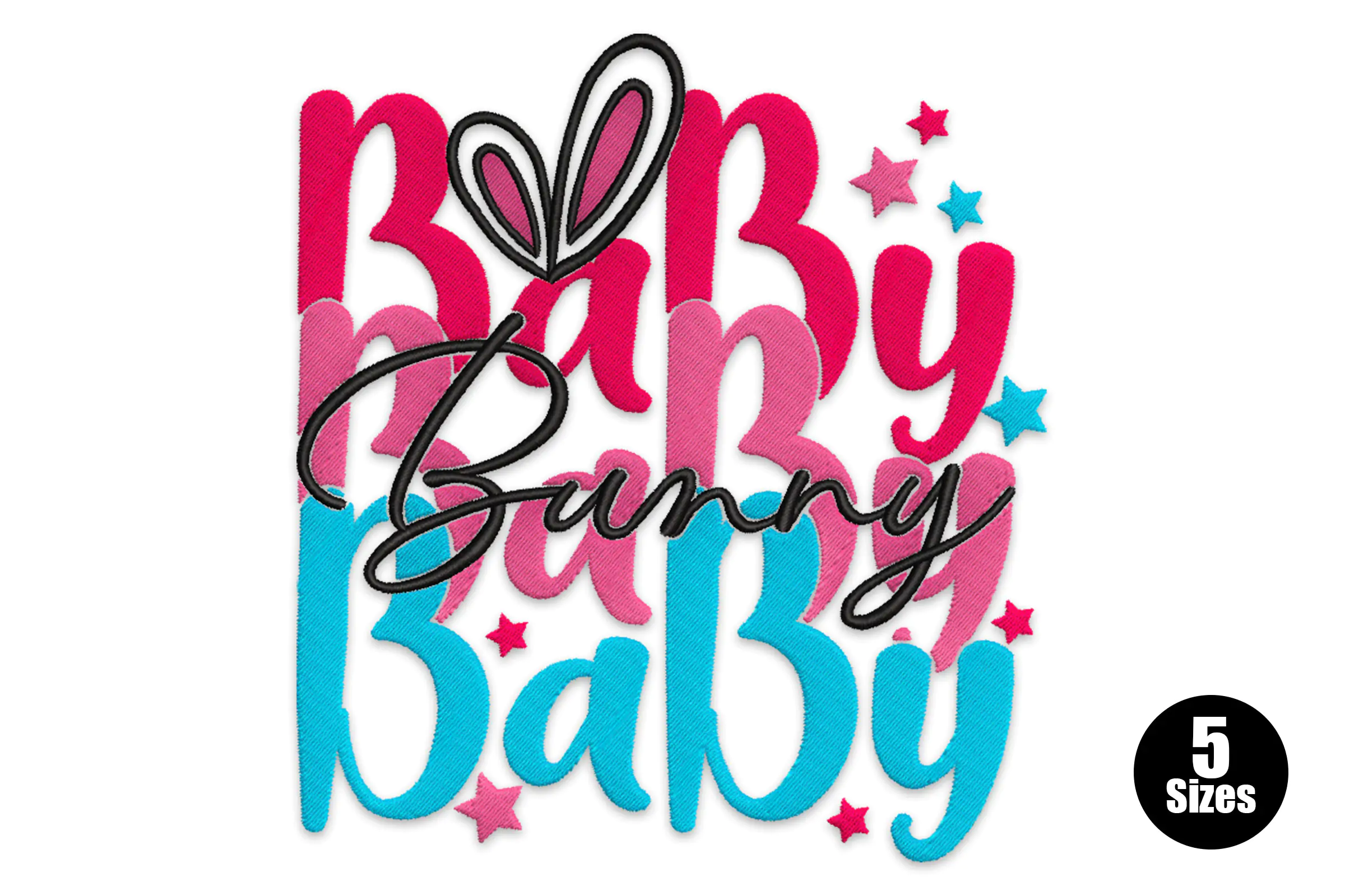 Baby Bunny Easter Quote Embroidery Design File