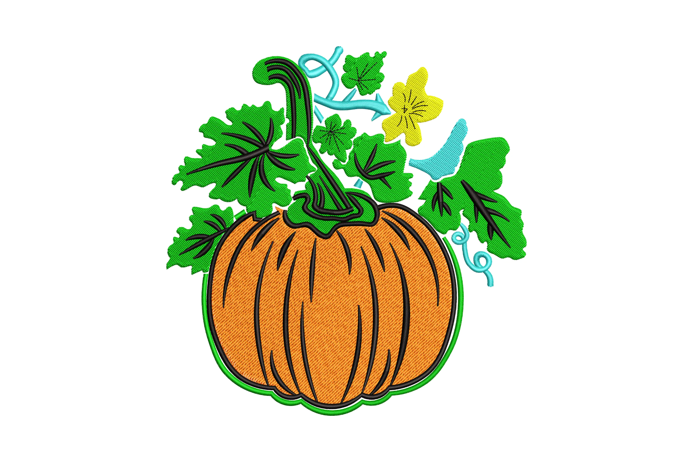 Pumpkin Embroidery Design Pattern